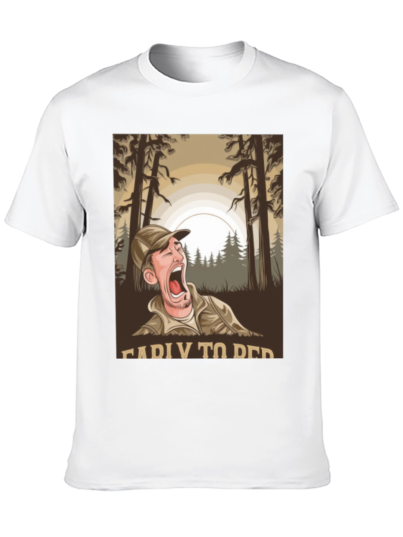 Funny Camping T-Shirt: Ready To Bed Graphic Tee
