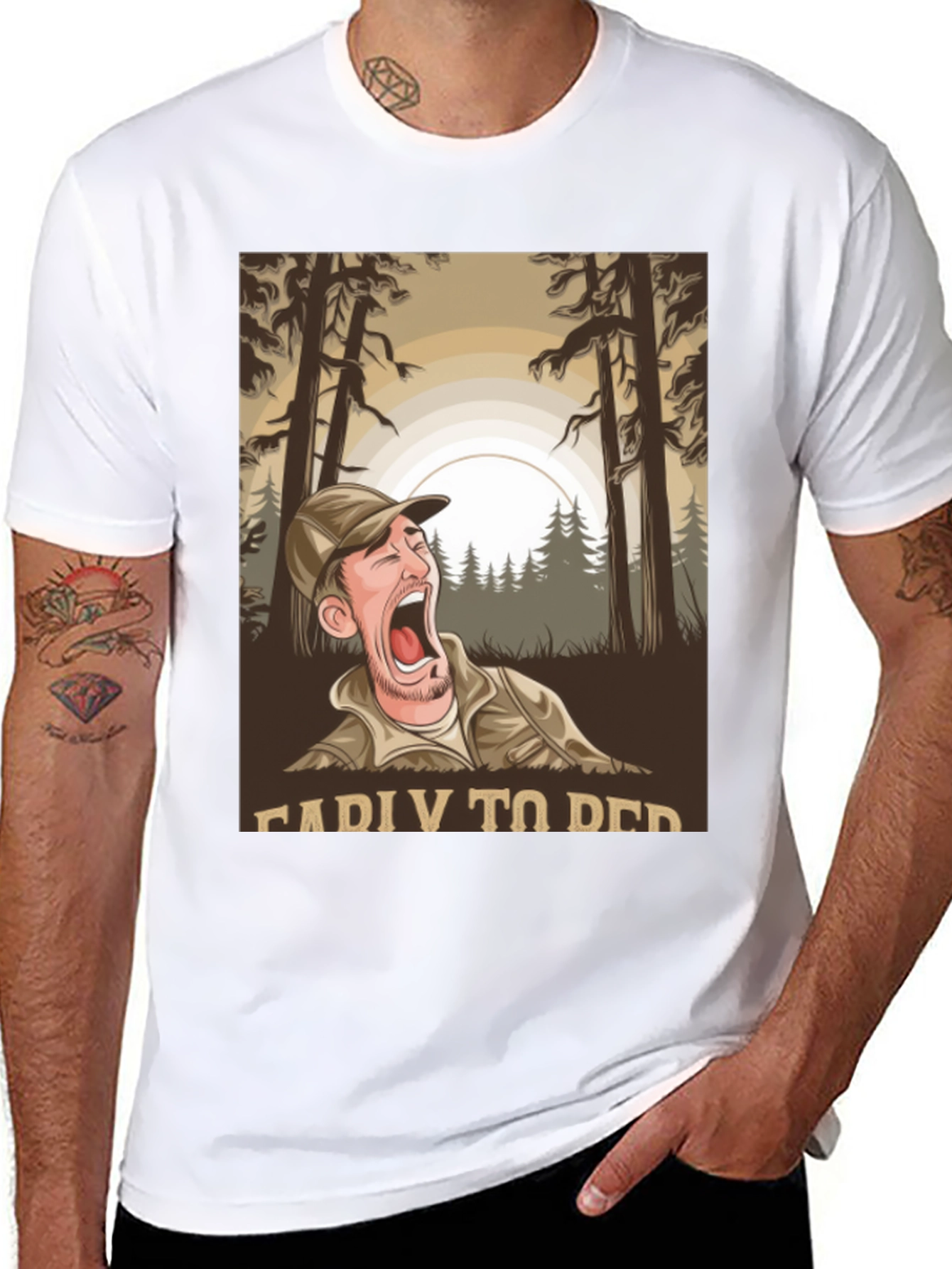 Funny Camping T-Shirt: Ready To Bed Graphic Tee