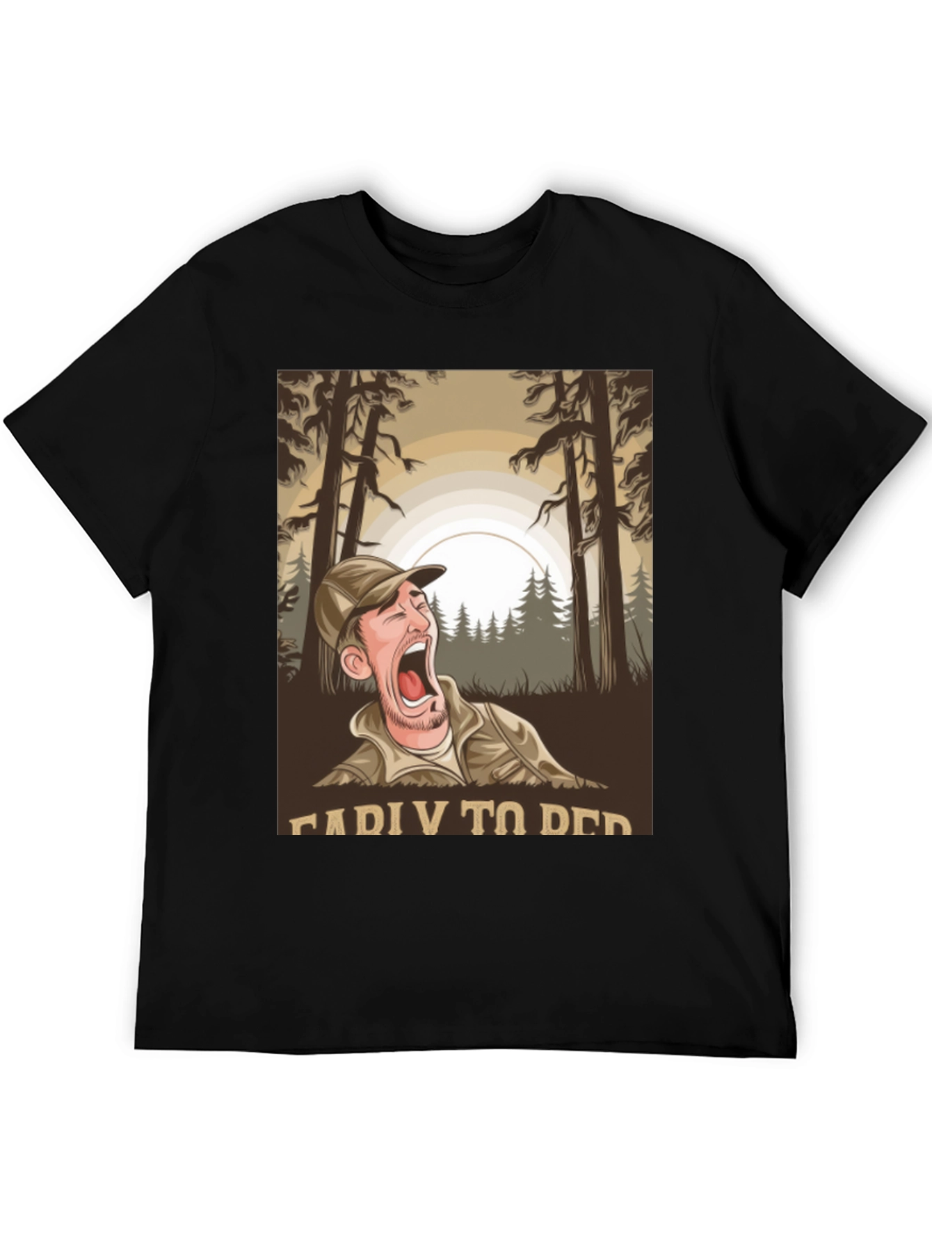 Funny Camping T-Shirt: Ready To Bed Graphic Tee