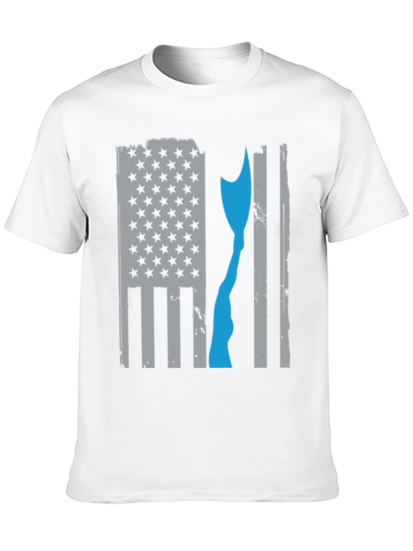 Distressed Axe American Flag T-Shirt