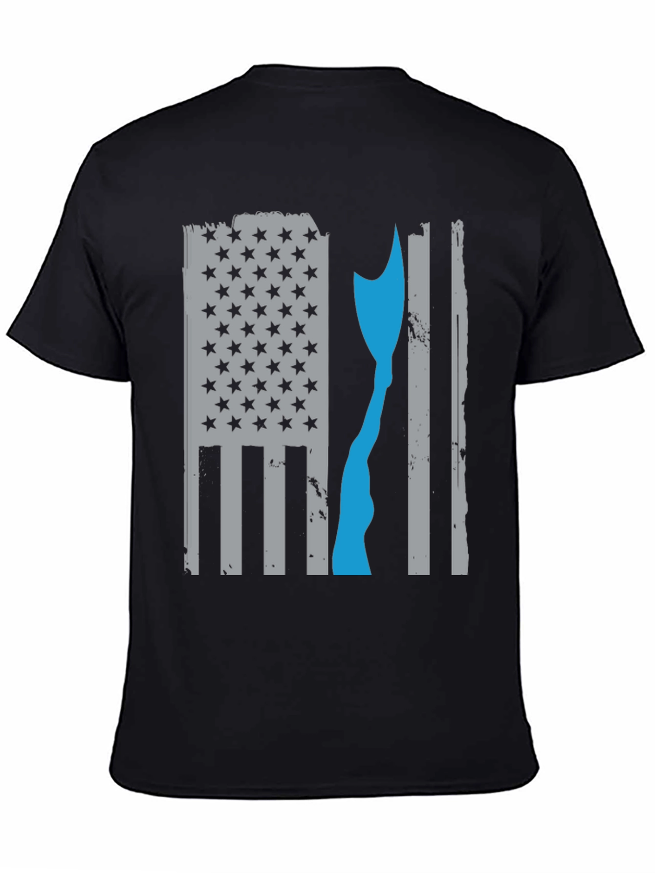Distressed Axe American Flag T-Shirt