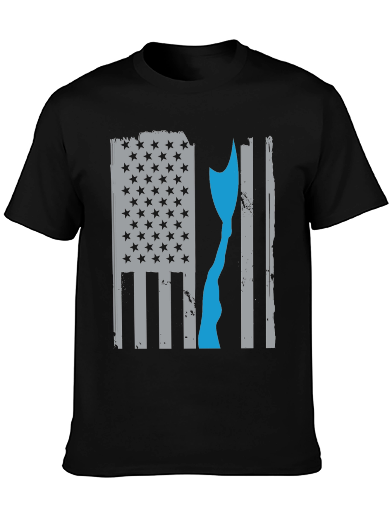 Distressed Axe American Flag T-Shirt