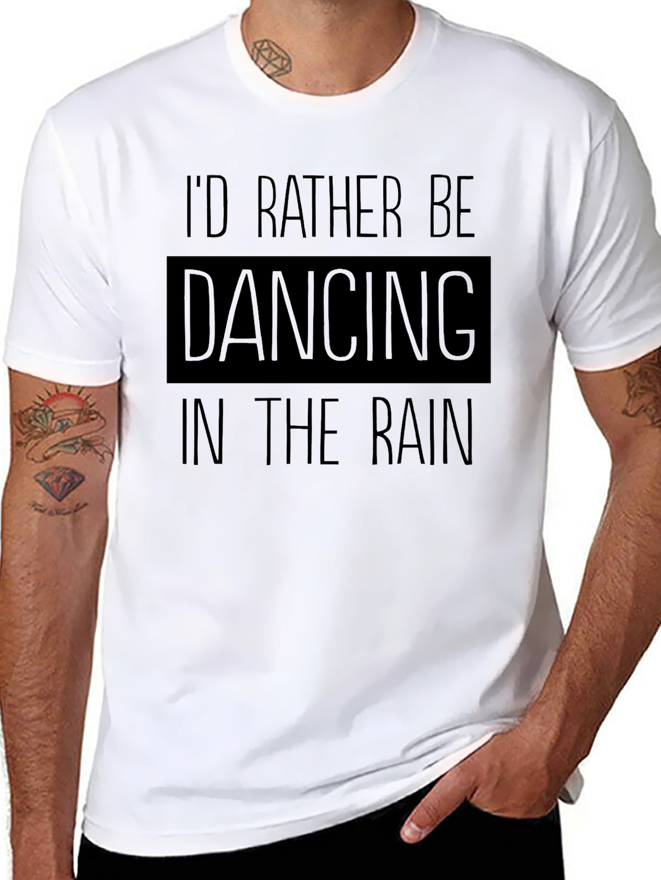 Dancing in the Rain Black Graphic Tee