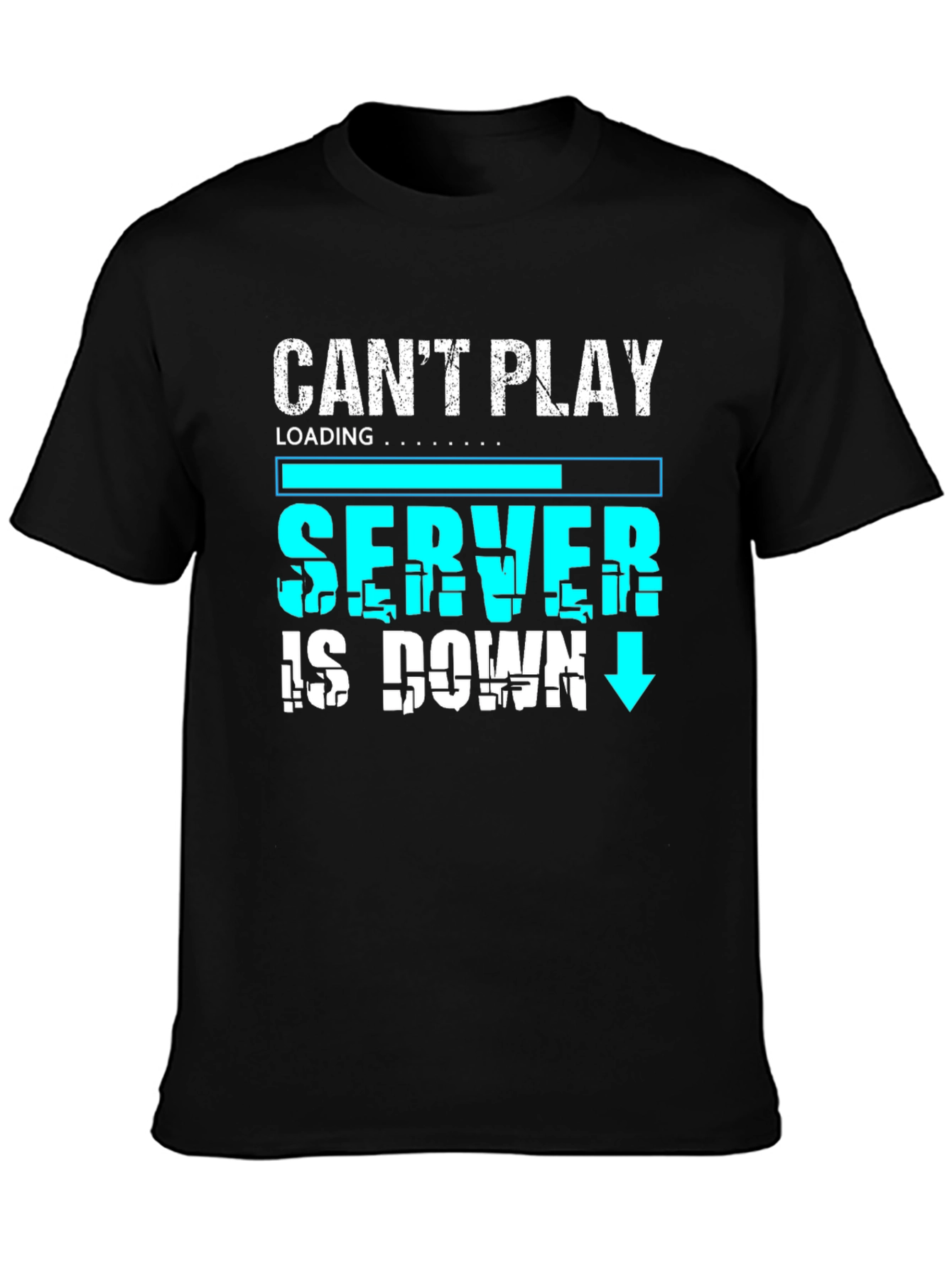 Cant Play Server Down Gamer Graphic Tee