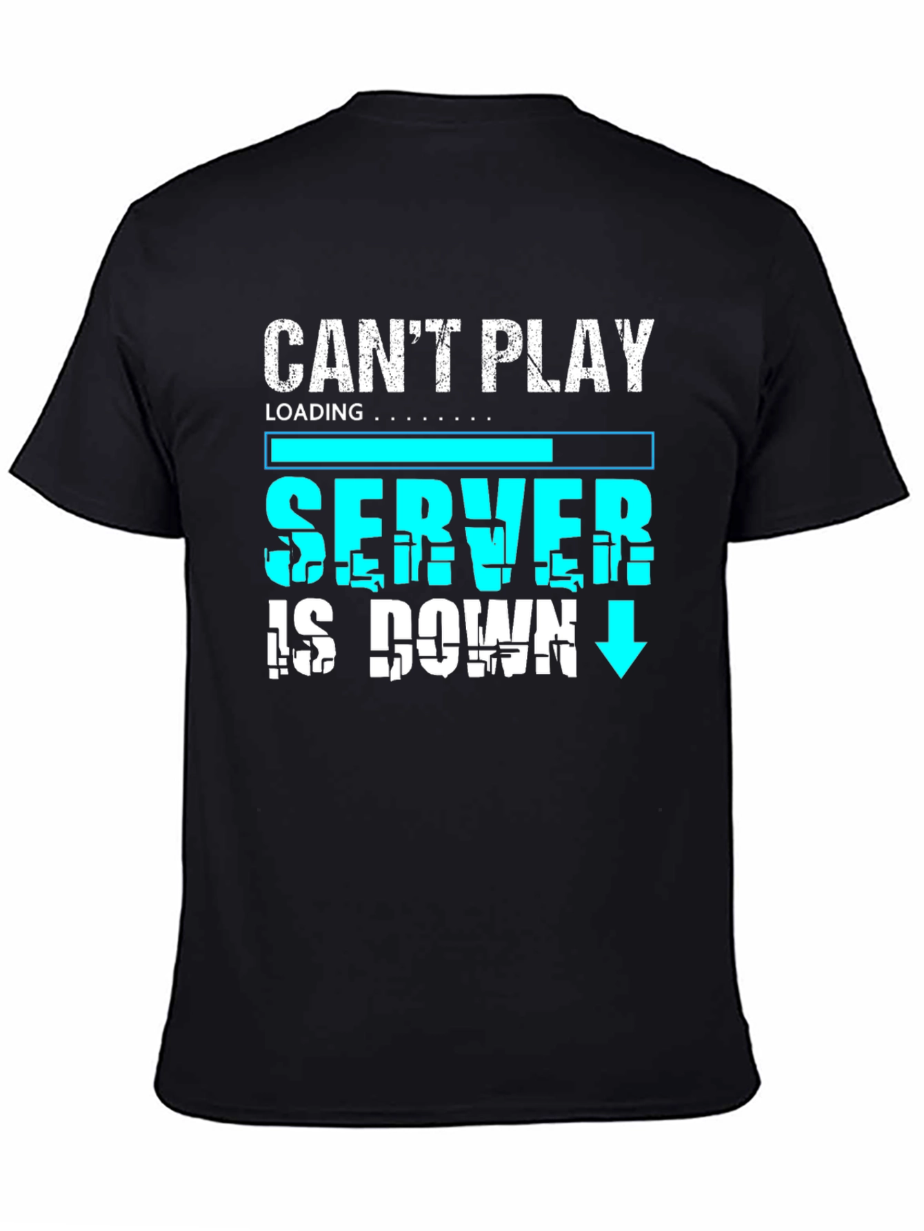 Cant Play Server Down Gamer Graphic Tee