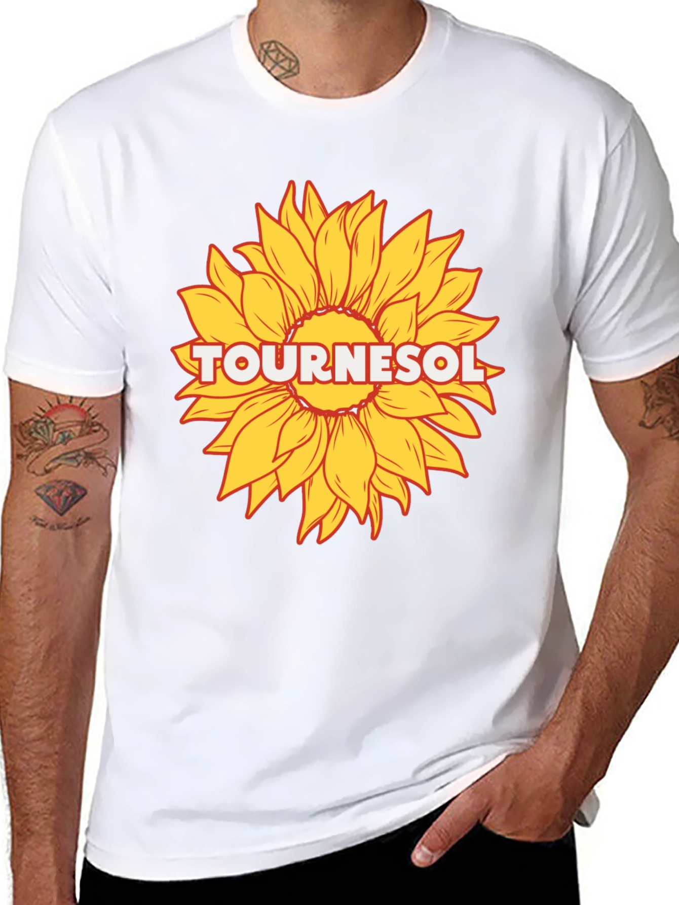 Tournesol Sunflower Graphic T-Shirt - Black Cotton Tee