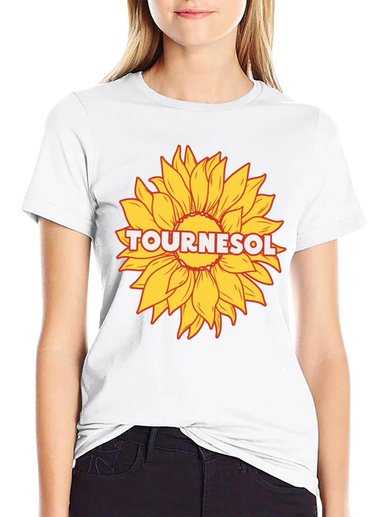 Tournesol Sunflower Graphic T-Shirt - Black Cotton Tee
