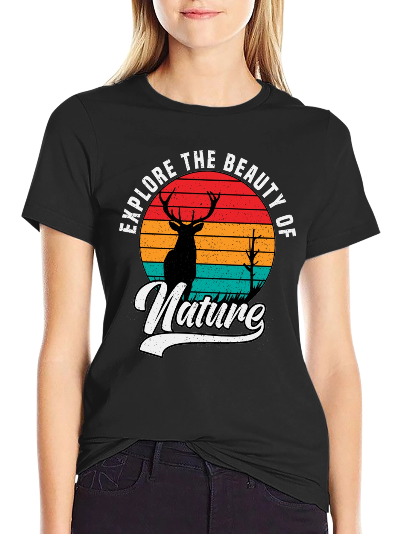 Explore Nature Graphic Tee - Mens Black T-Shirt