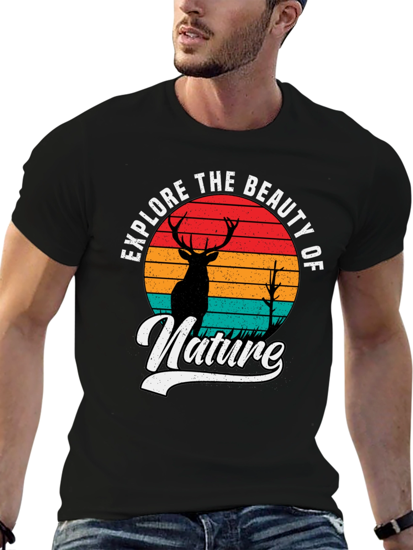 Explore Nature Graphic Tee - Mens Black T-Shirt