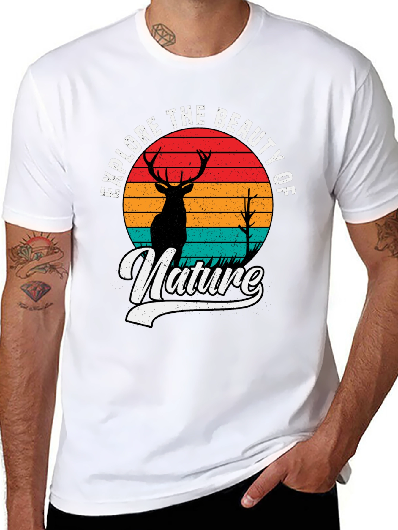 Explore Nature Graphic Tee - Mens Black T-Shirt