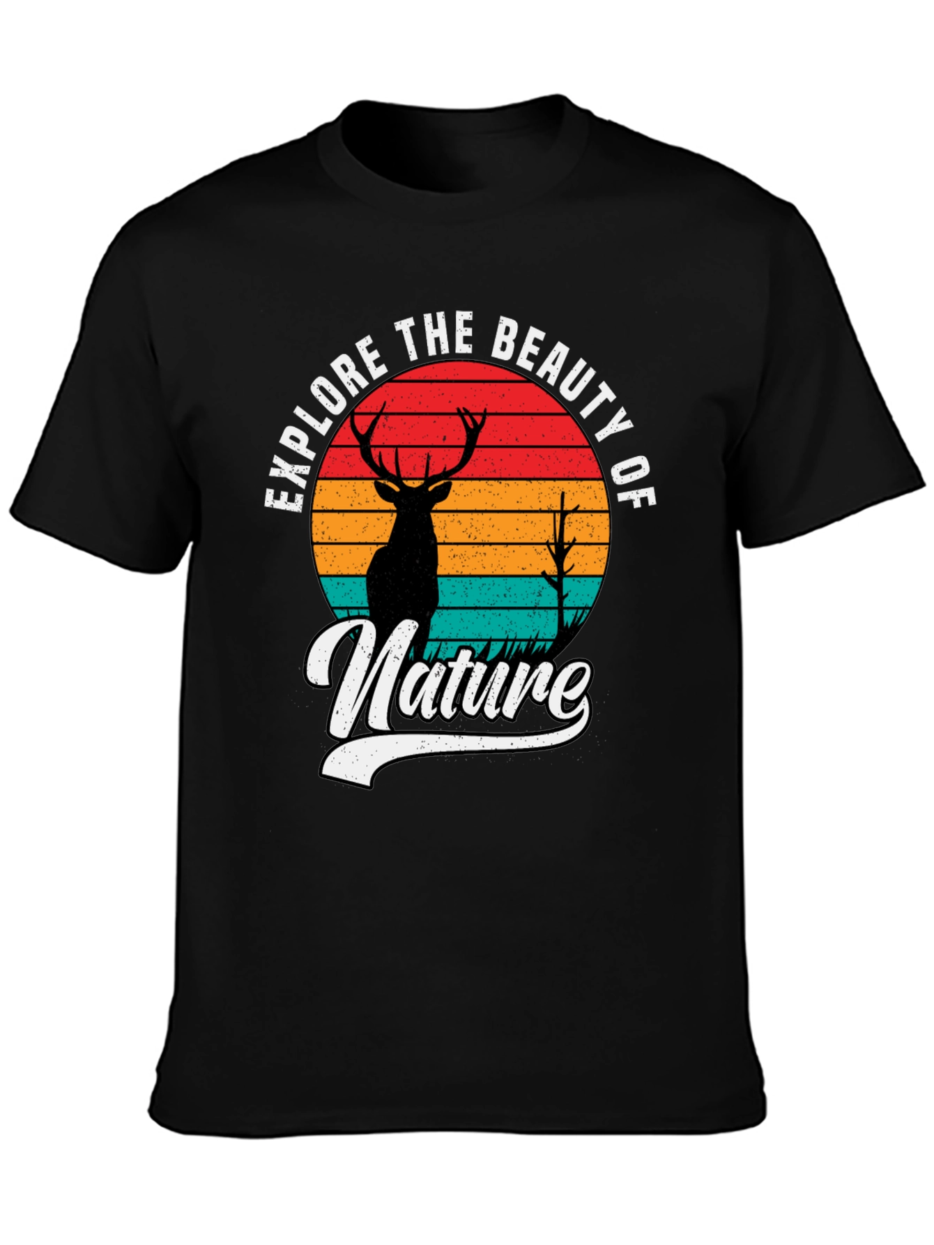 Explore Nature Graphic Tee - Mens Black T-Shirt