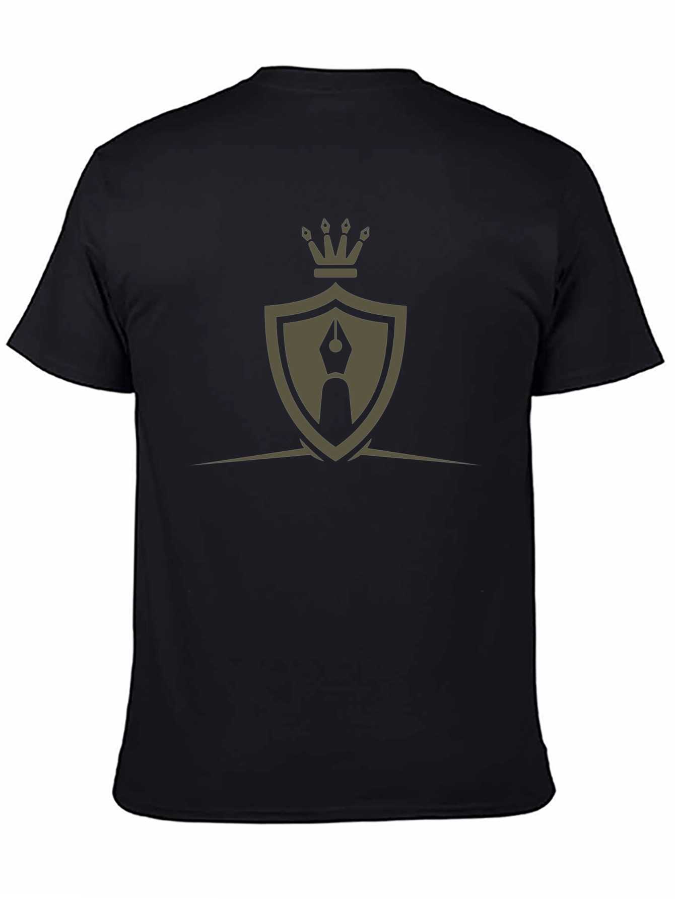 Crest and Quill Black Graphic Tee