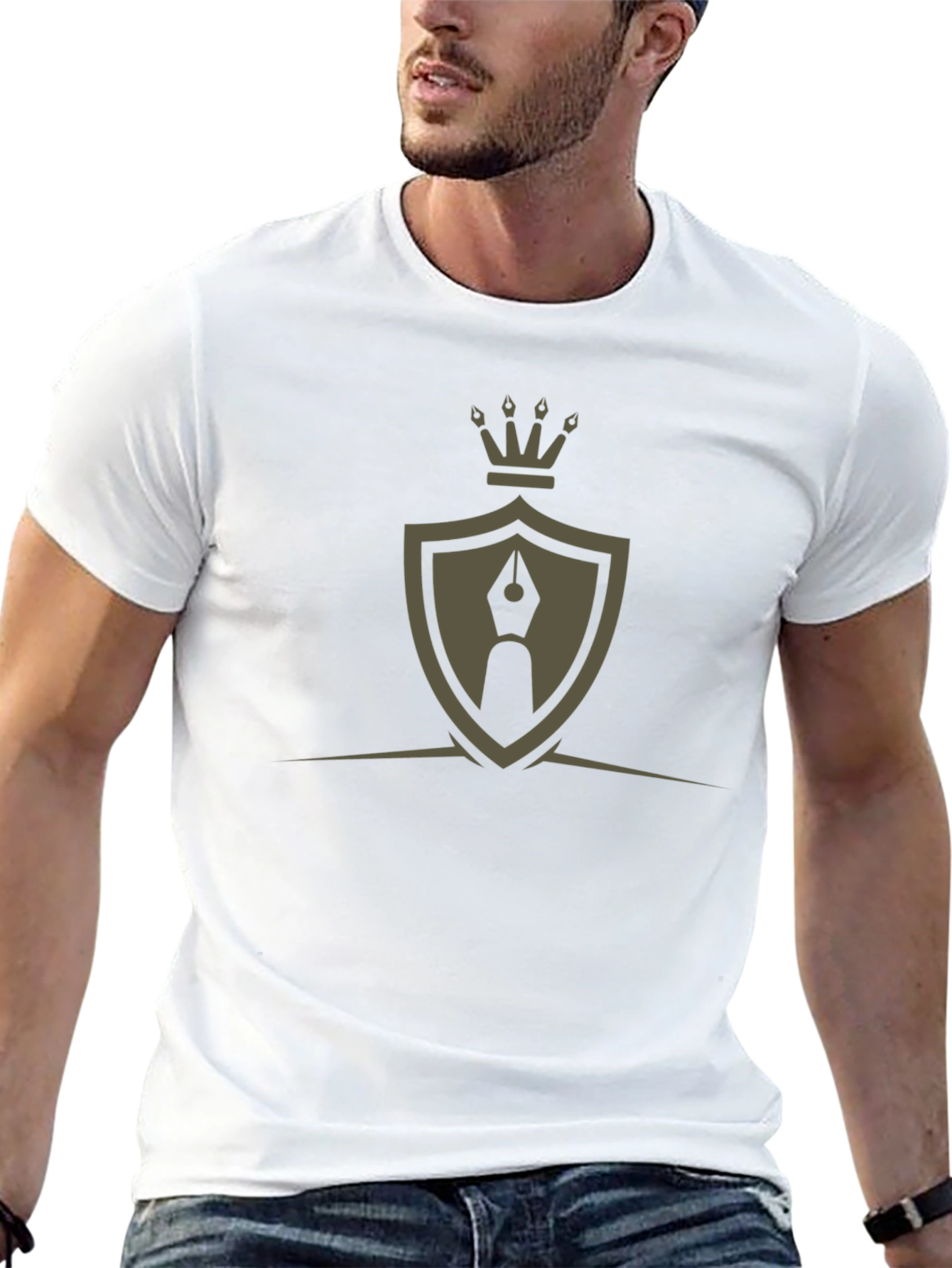 Crest and Quill Black Graphic Tee