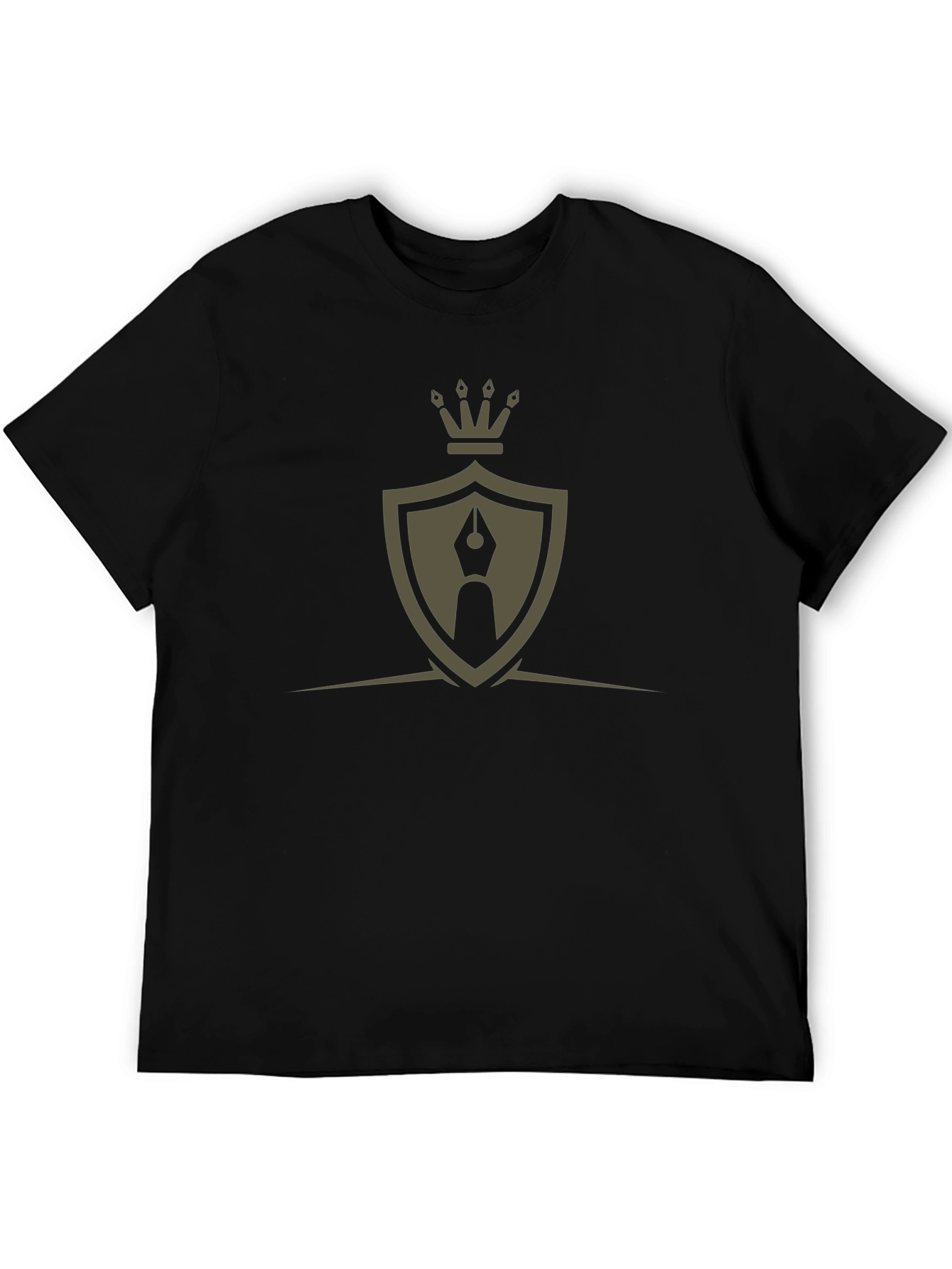 Crest and Quill Black Graphic Tee