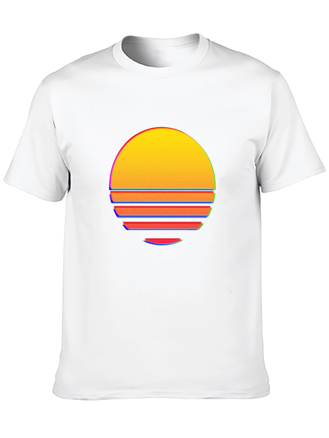 Retro Sunset Graphic Tee - Black