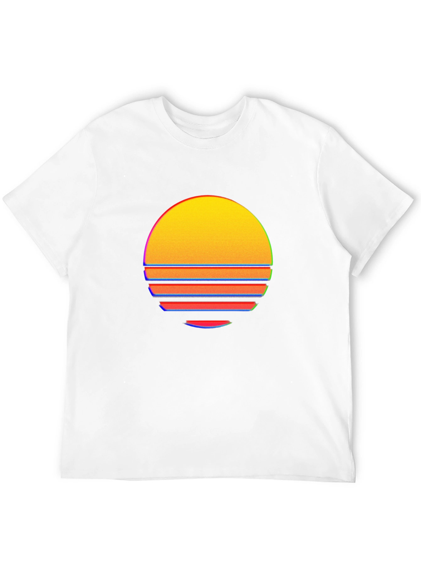 Retro Sunset Graphic Tee - Black