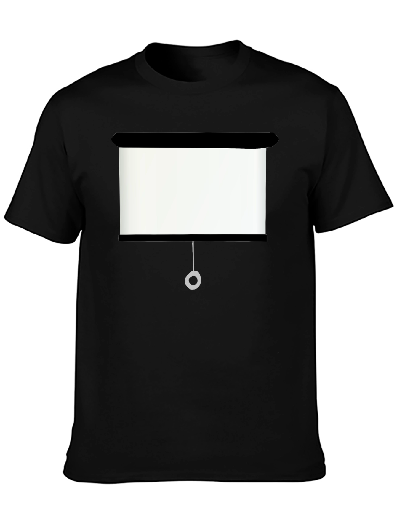 Projector Screen Graphic Tee - Black Cotton T-Shirt