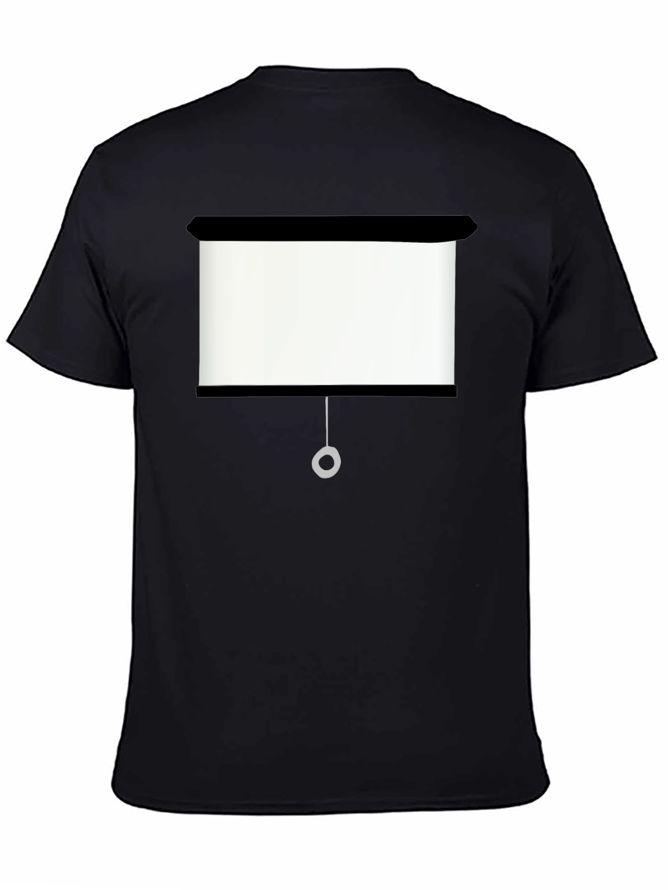 Projector Screen Graphic Tee - Black Cotton T-Shirt