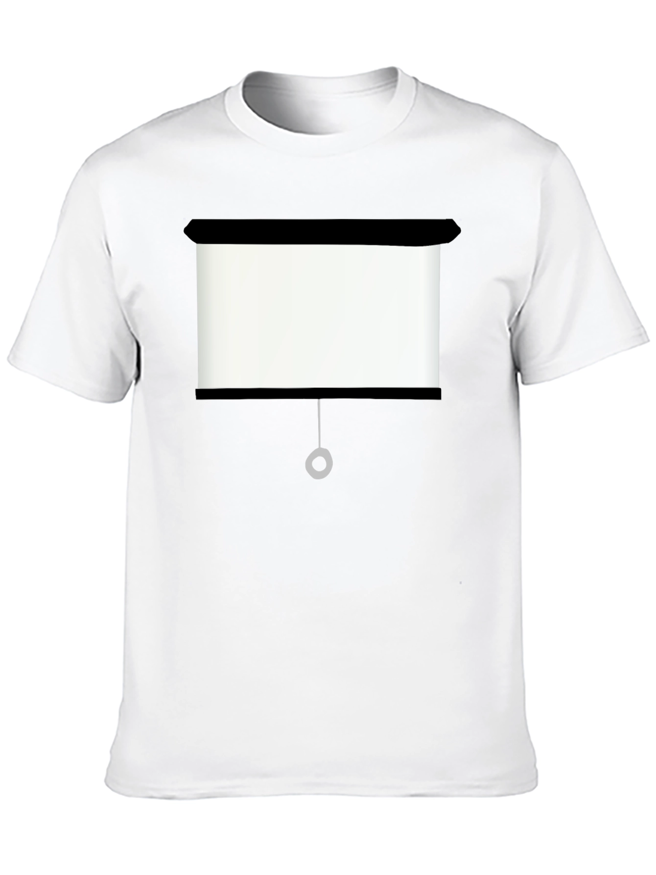 Projector Screen Graphic Tee - Black Cotton T-Shirt
