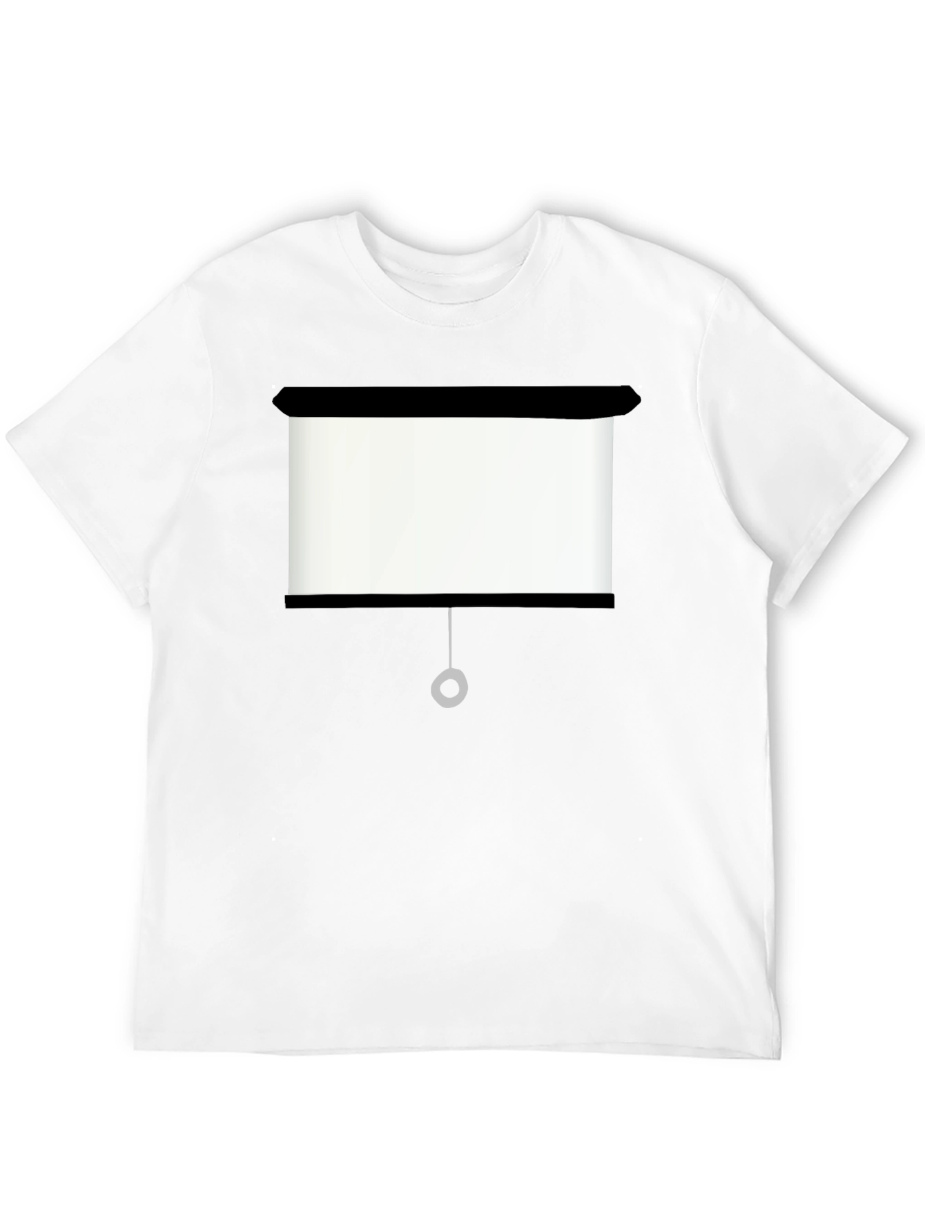 Projector Screen Graphic Tee - Black Cotton T-Shirt