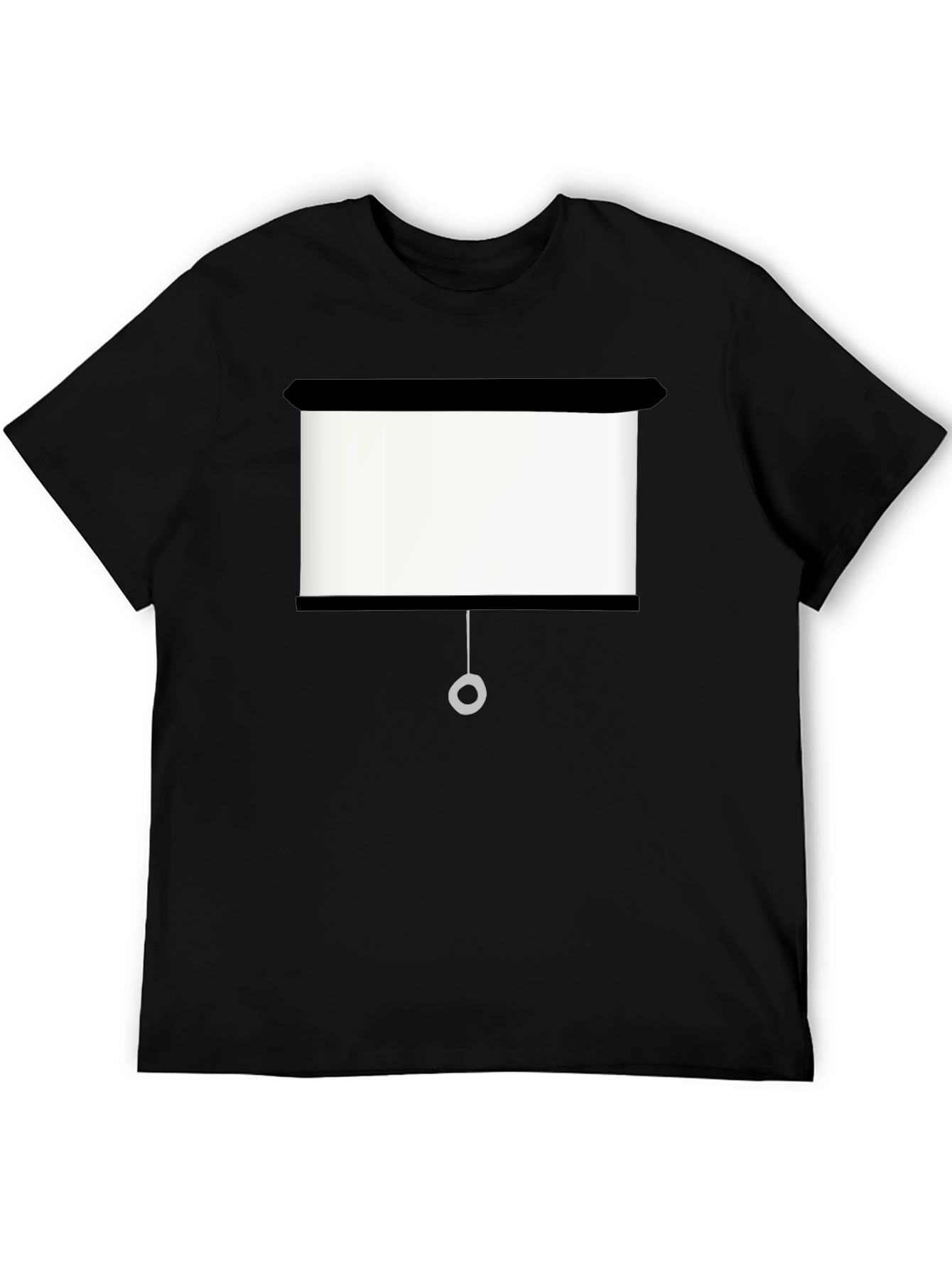 Projector Screen Graphic Tee - Black Cotton T-Shirt