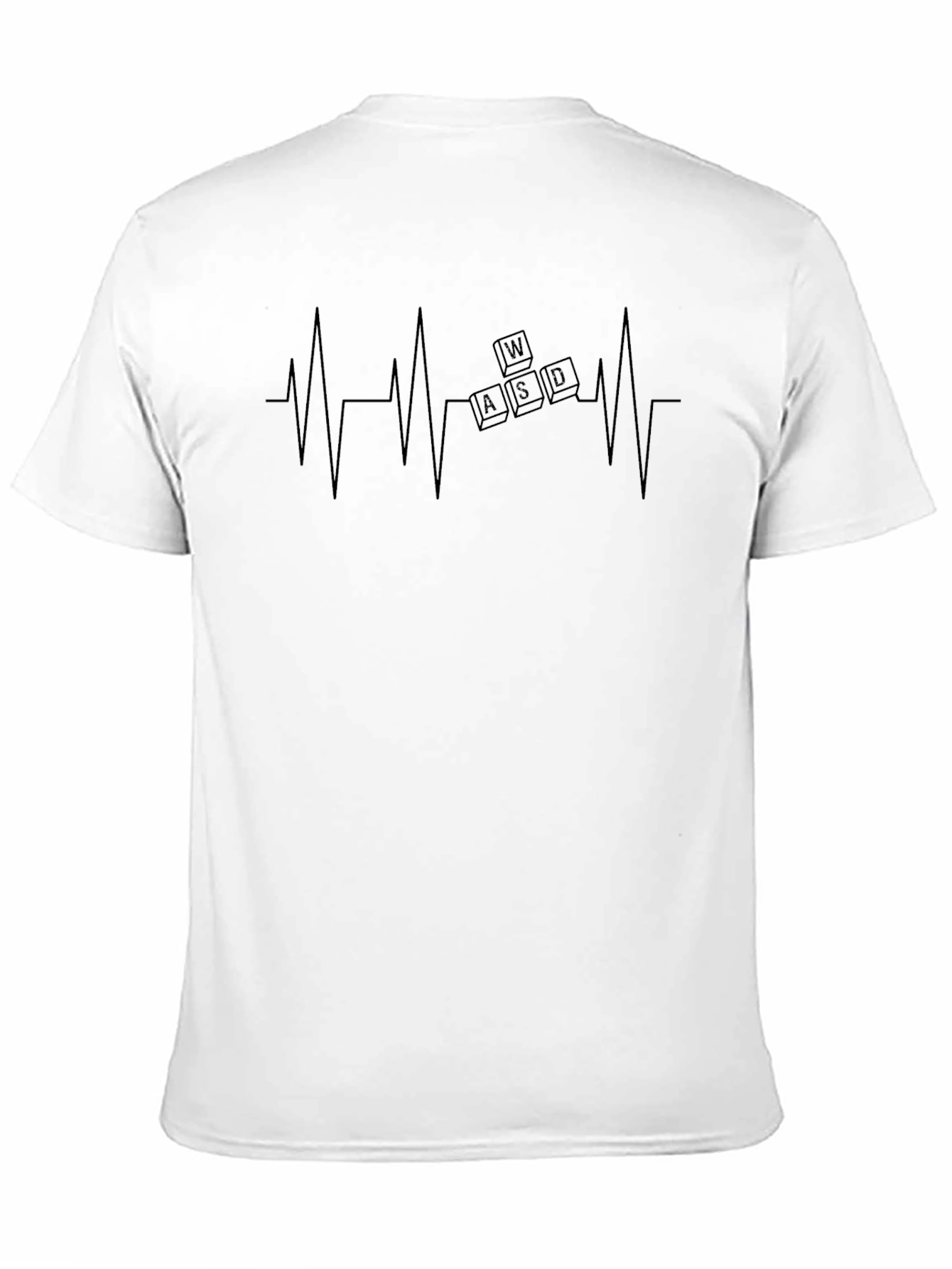 Gamer Heartbeat T-Shirt - WASD Keys Design