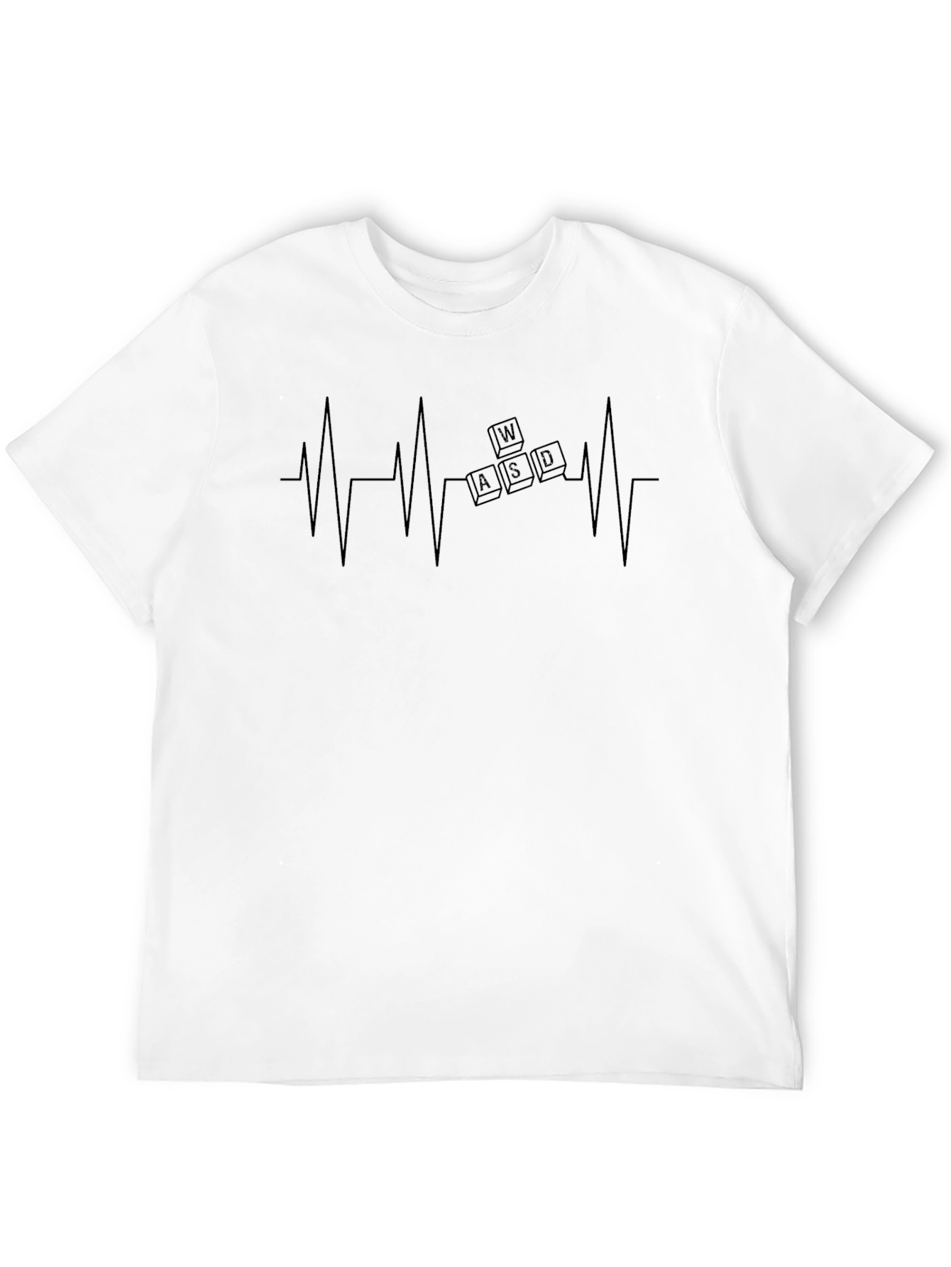 Gamer Heartbeat T-Shirt - WASD Keys Design