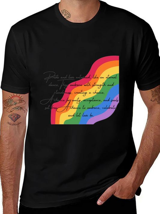 Pride Love Rainbow Graphic Tee - Strength & Kindness T-Shirt