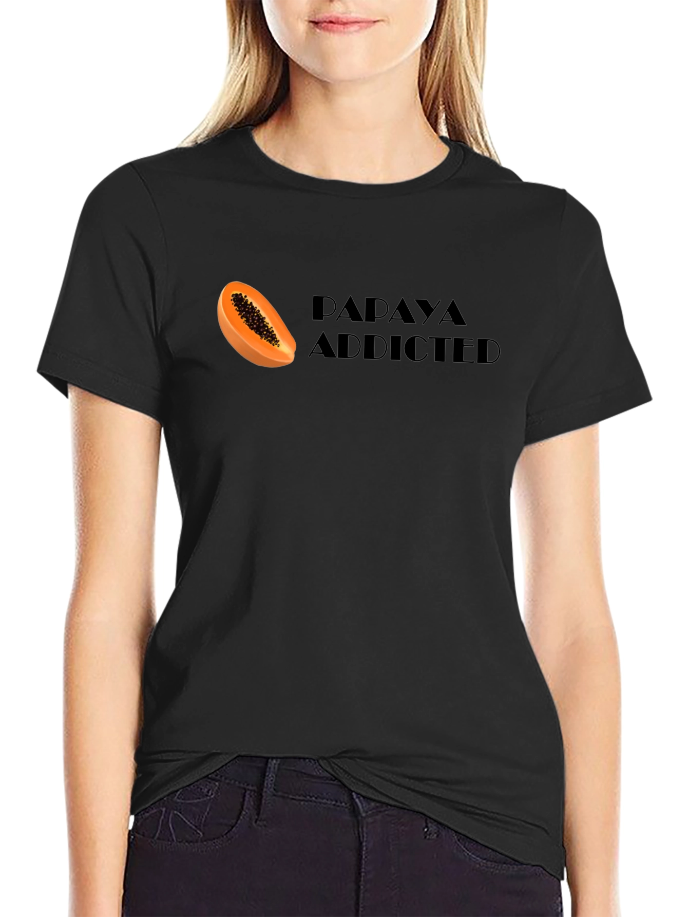 Papaya Addicted Graphic Tee - Fruit Lovers T-Shirt