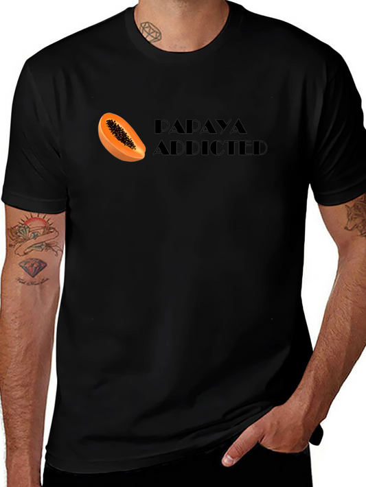 Papaya Addicted Graphic Tee - Fruit Lovers T-Shirt