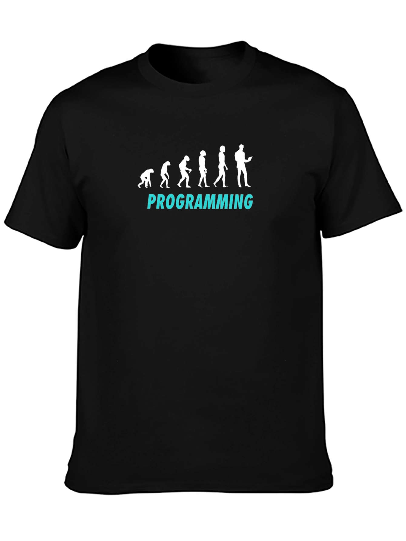 Programming Evolution Graphic Tee - Black Cotton T-Shirt