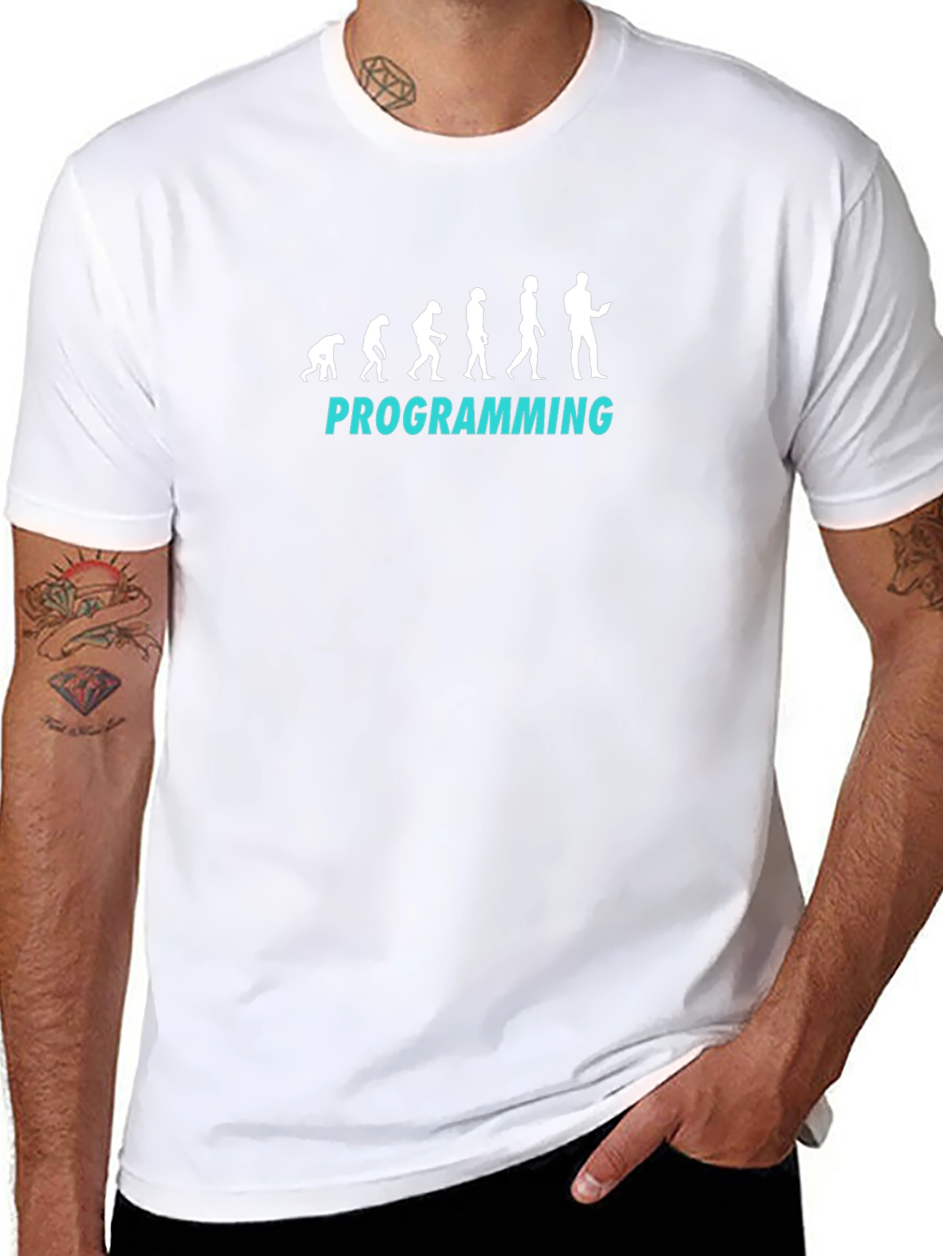 Programming Evolution Graphic Tee - Black Cotton T-Shirt