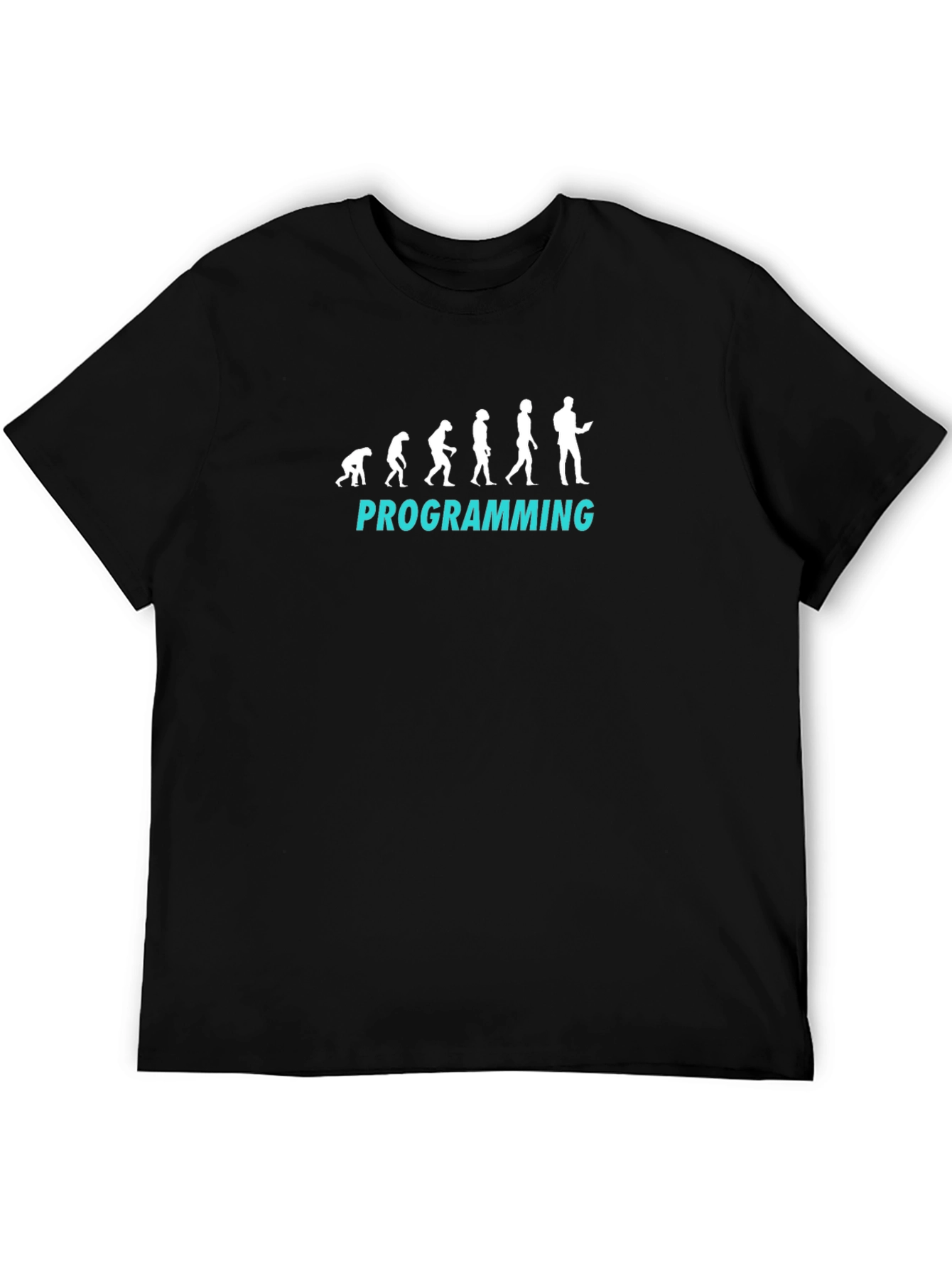 Programming Evolution Graphic Tee - Black Cotton T-Shirt