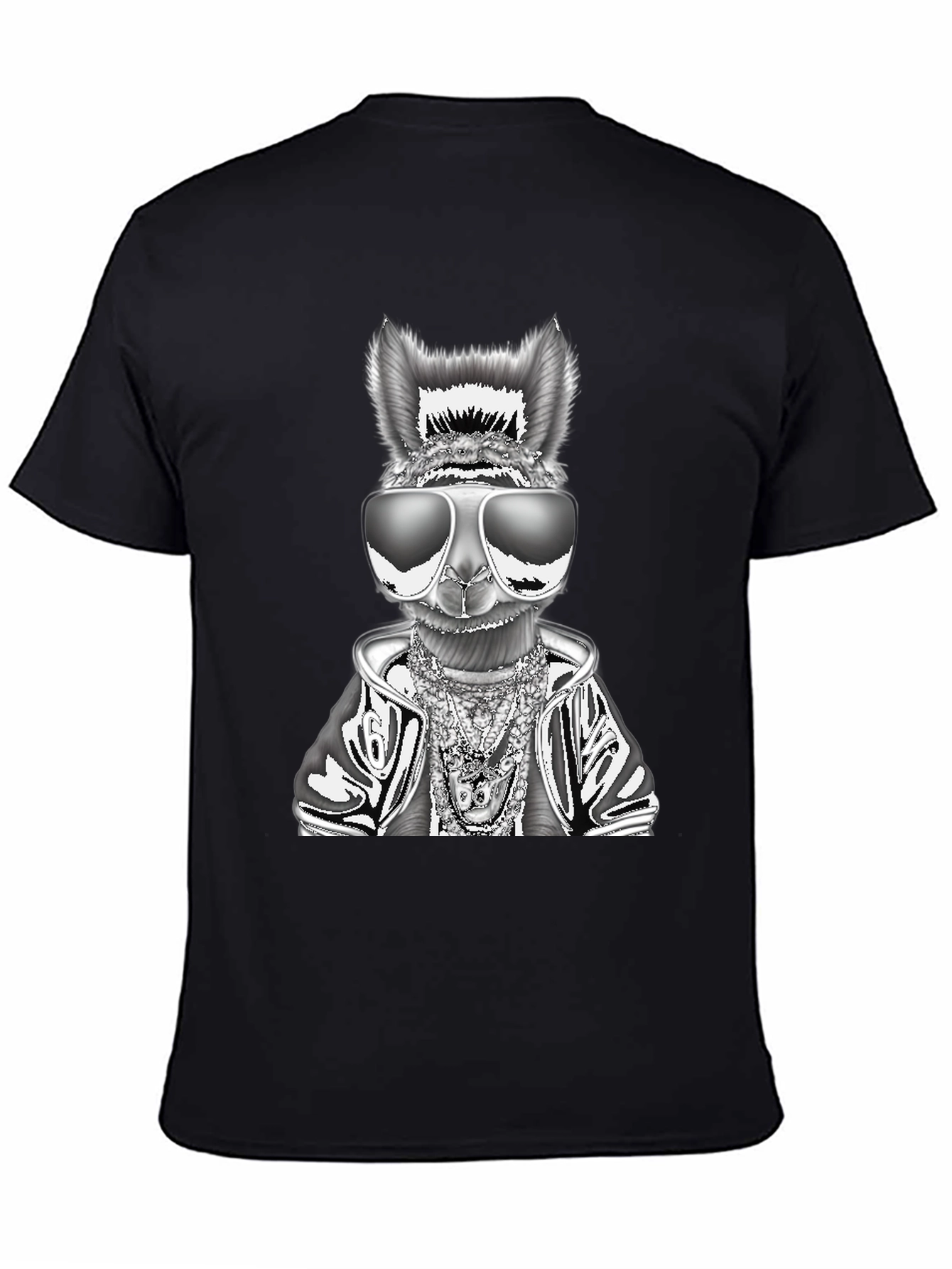 Cool Llama Graphic Tee - Black