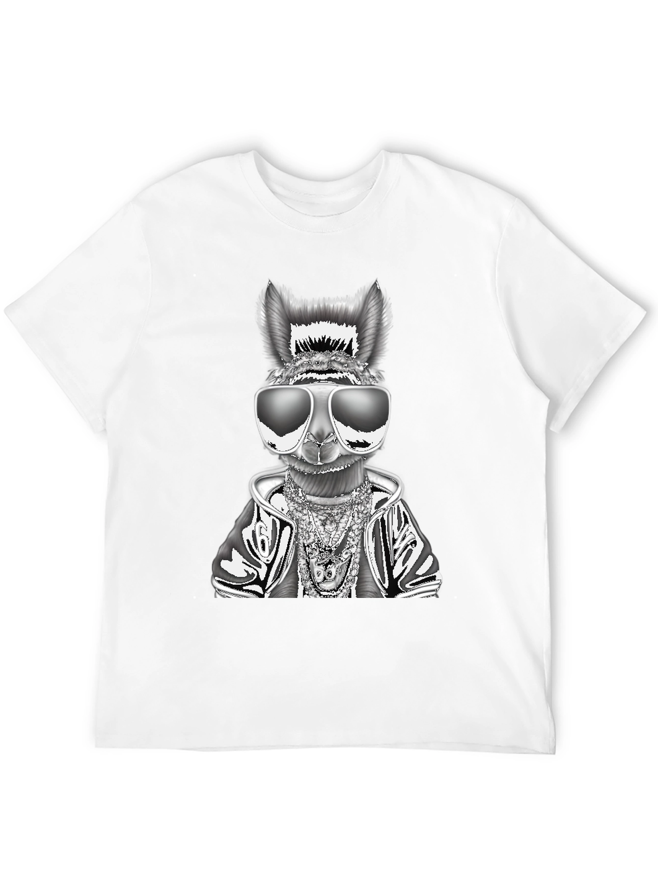 Cool Llama Graphic Tee - Black