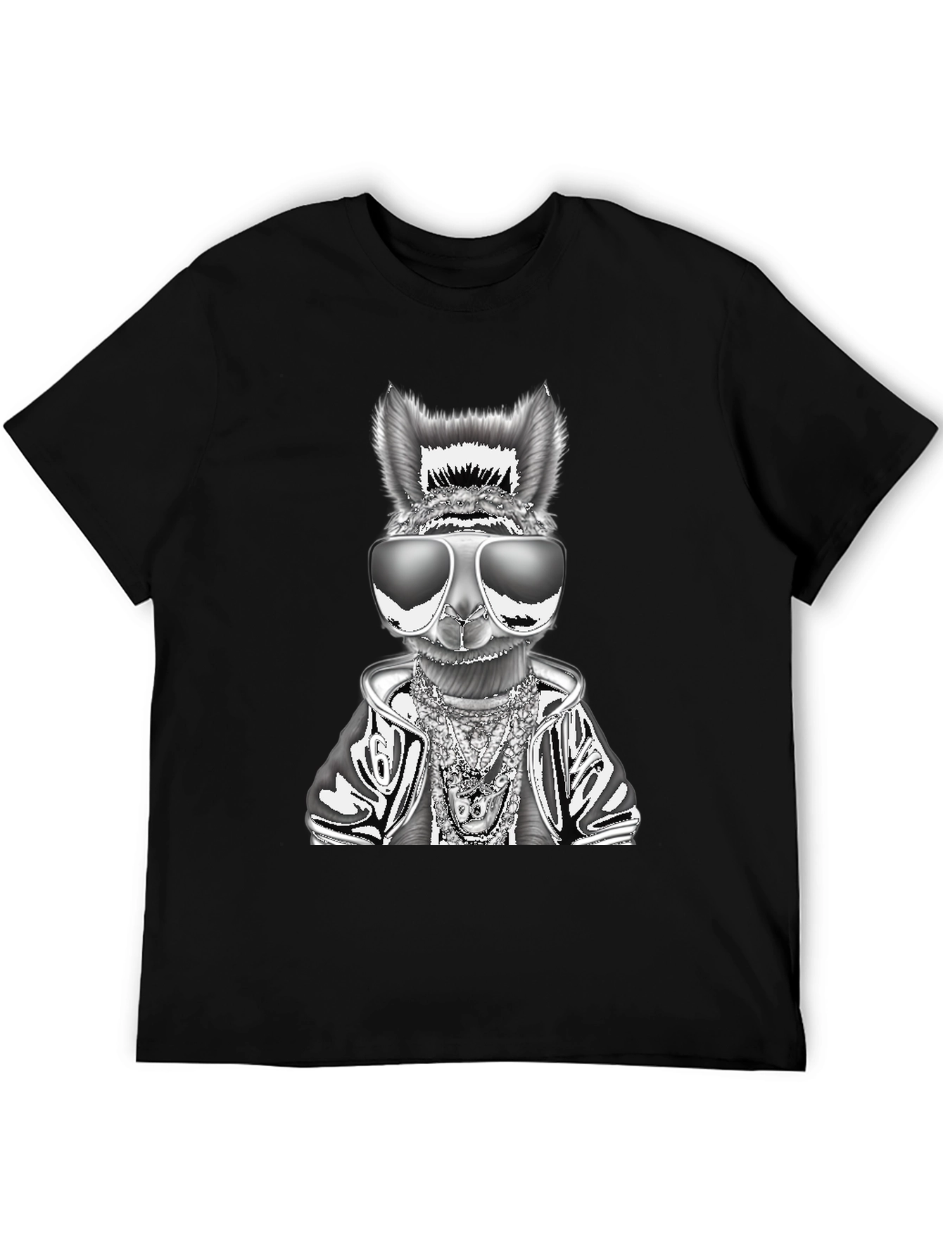 Cool Llama Graphic Tee - Black