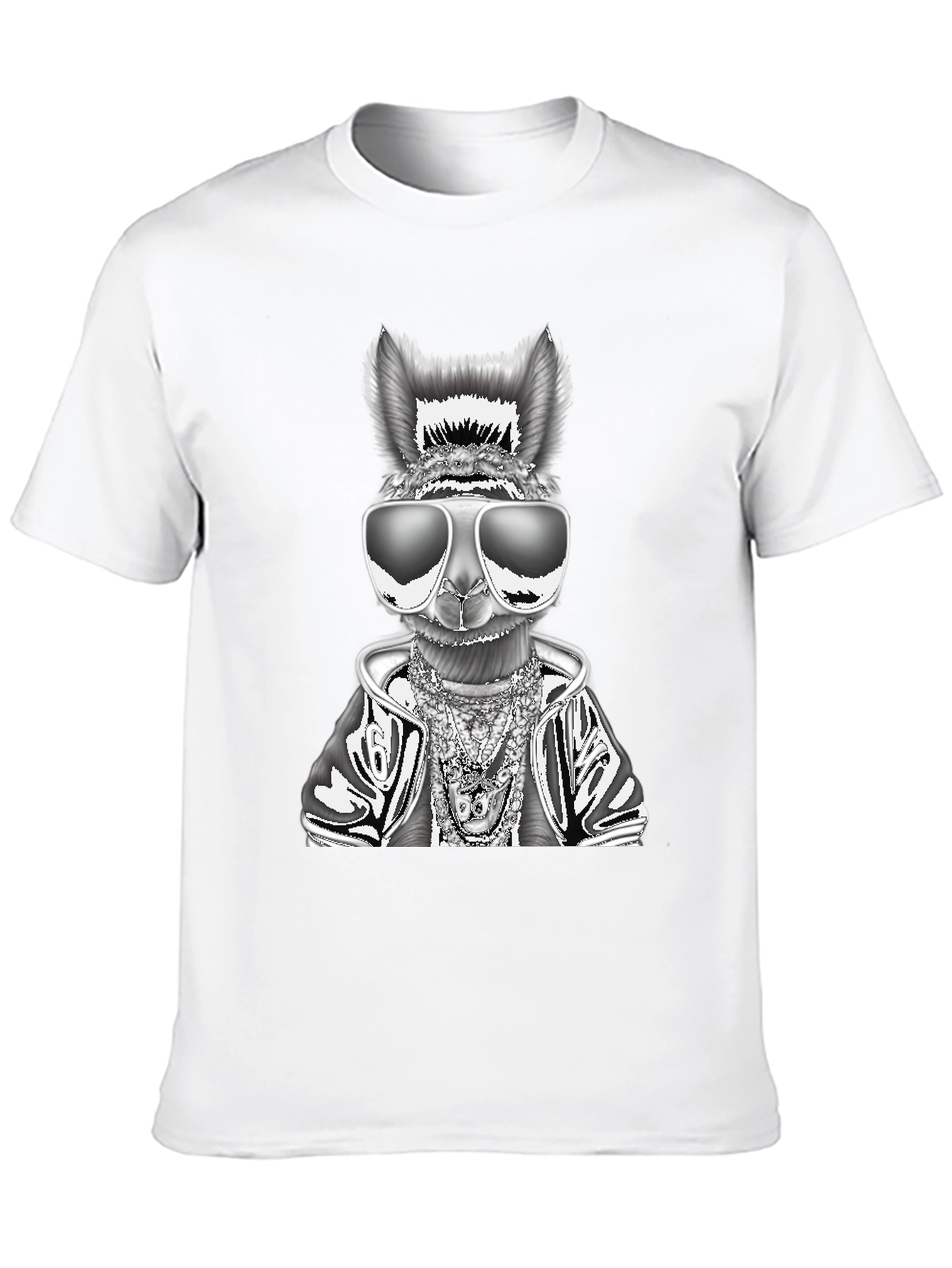 Cool Llama Graphic Tee - Black