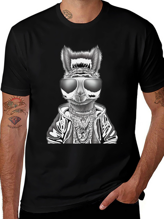 Cool Llama Graphic Tee - Black