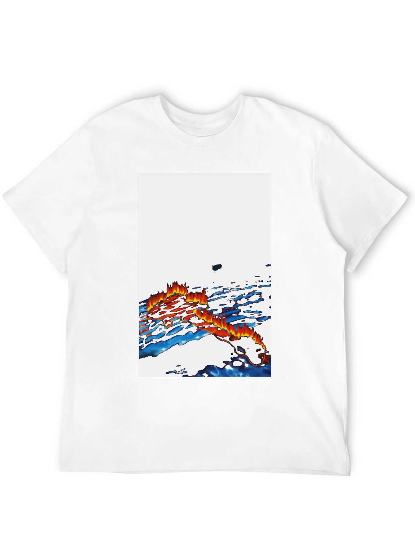 Fiery Flow Graphic Tee - Soft Cotton Comfort