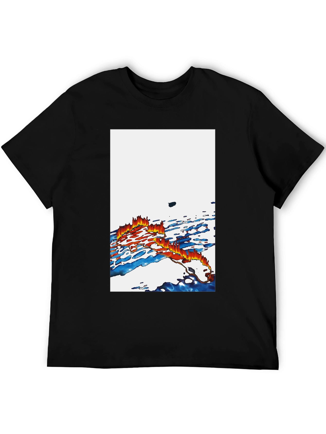 Fiery Flow Graphic Tee - Soft Cotton Comfort