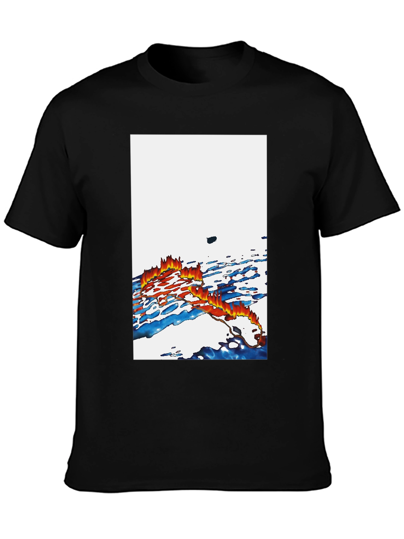 Fiery Flow Graphic Tee - Soft Cotton Comfort
