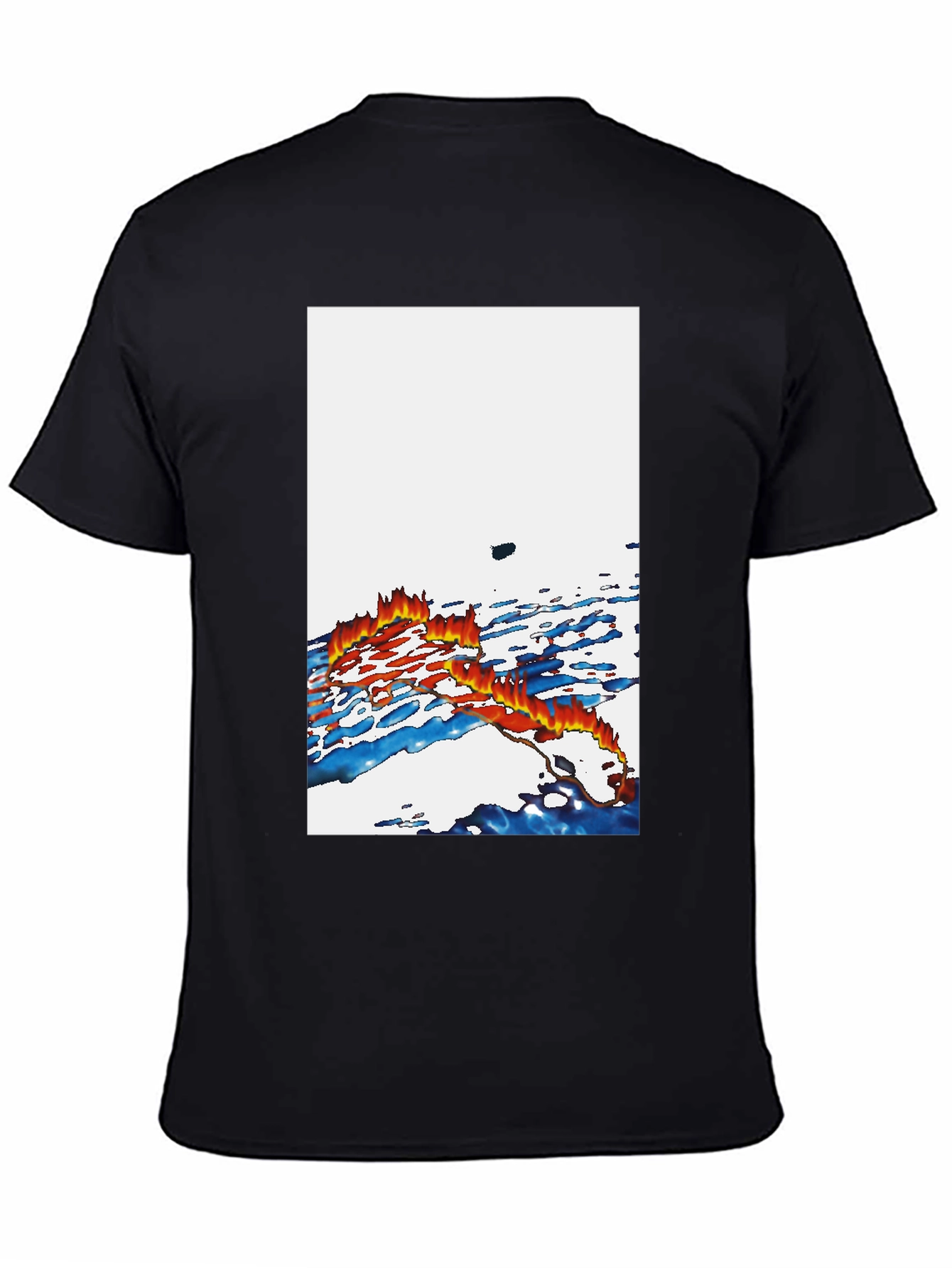 Fiery Flow Graphic Tee - Soft Cotton Comfort