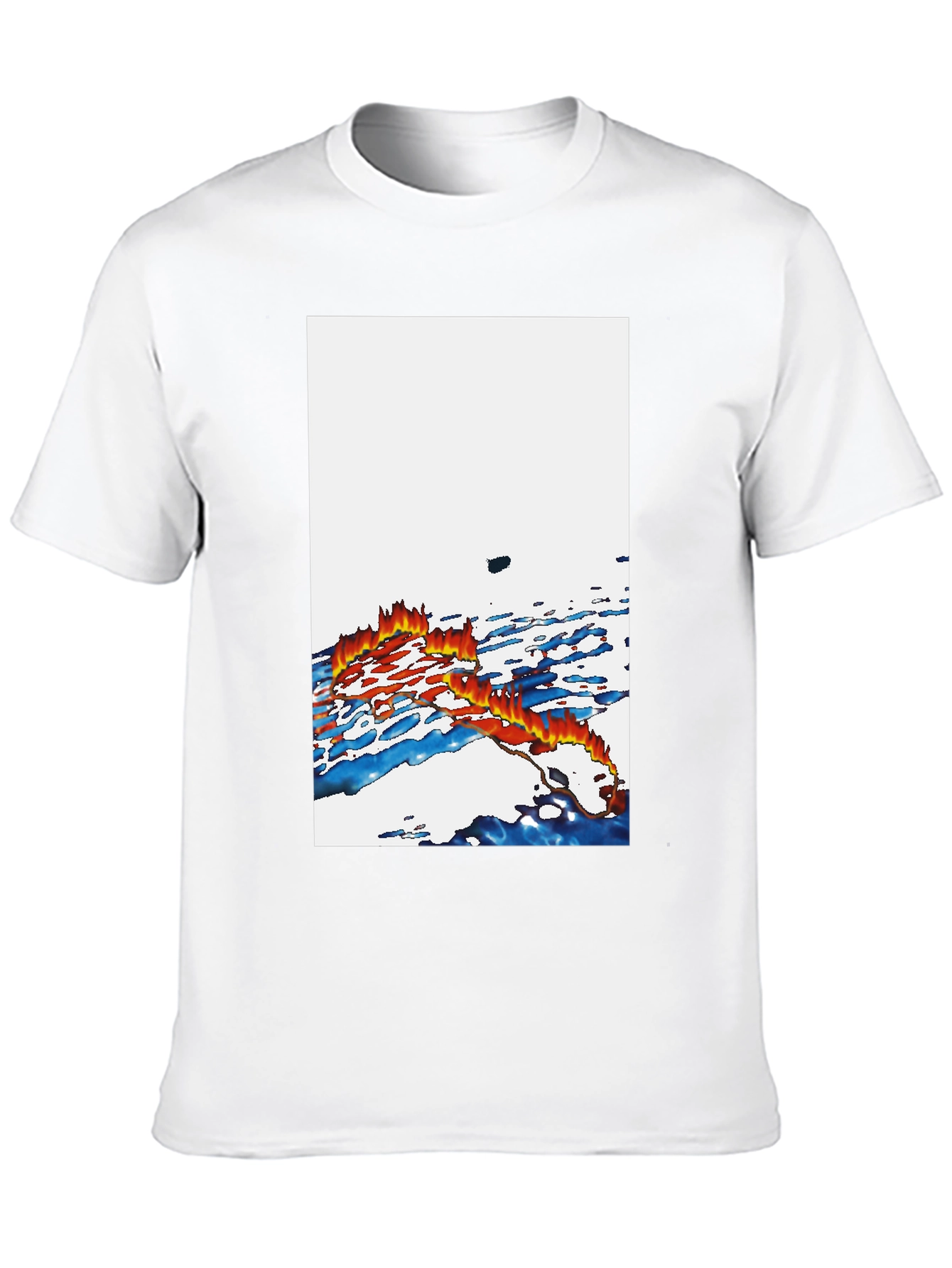 Fiery Flow Graphic Tee - Soft Cotton Comfort
