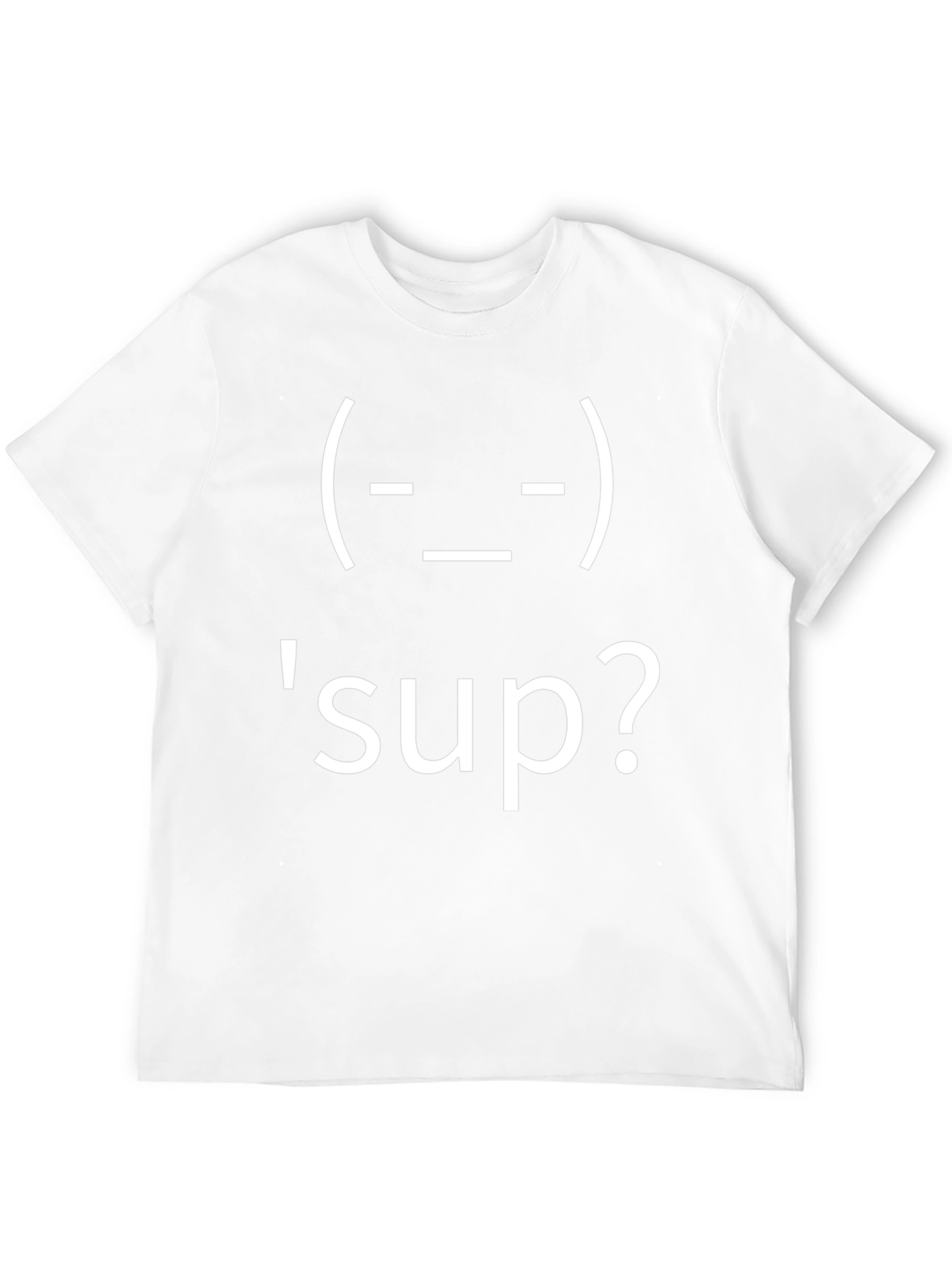 Shrug Emoji Sup? T-Shirt - Funny Casual Tee