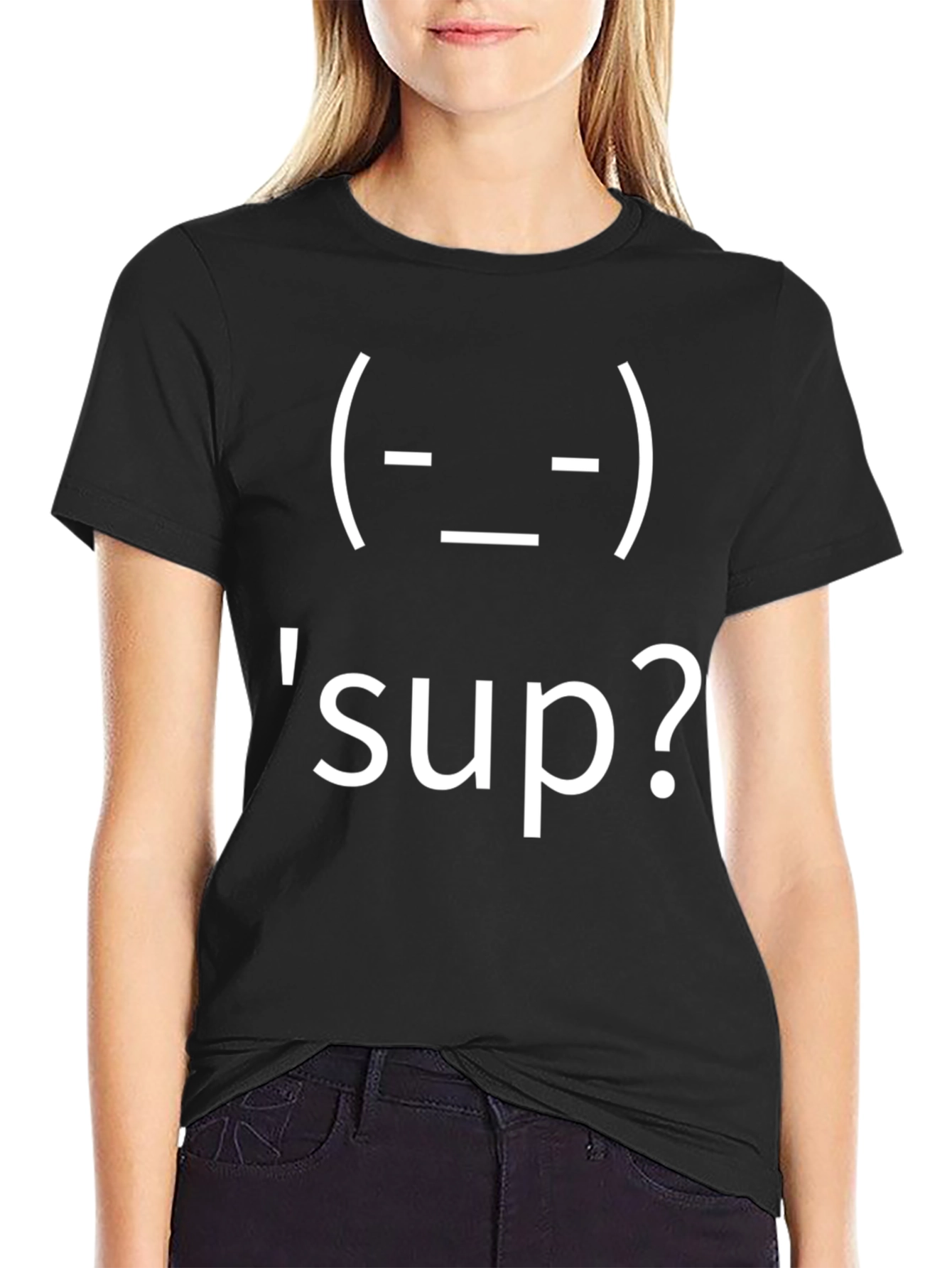 Shrug Emoji Sup? T-Shirt - Funny Casual Tee