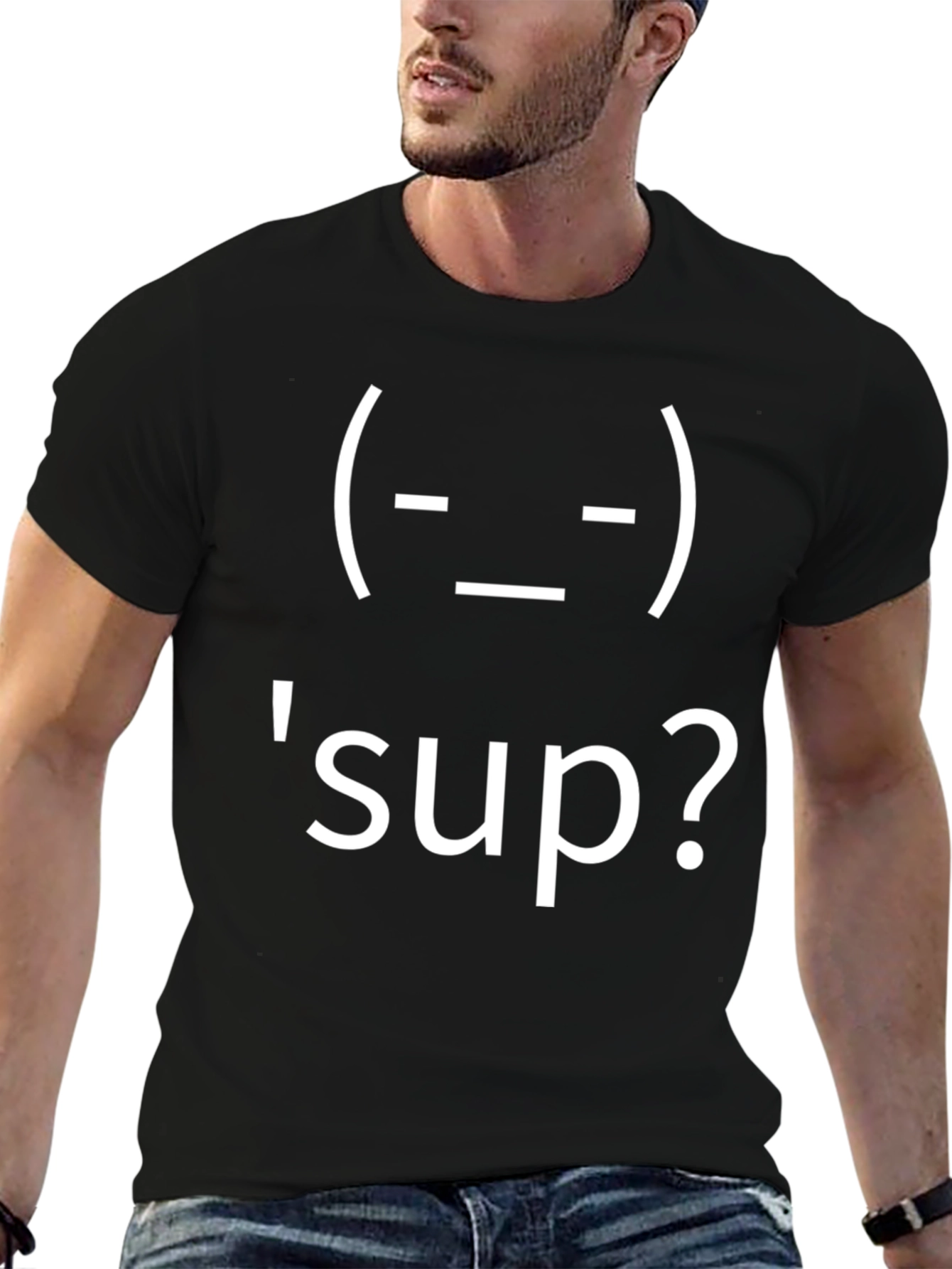 Shrug Emoji Sup? T-Shirt - Funny Casual Tee