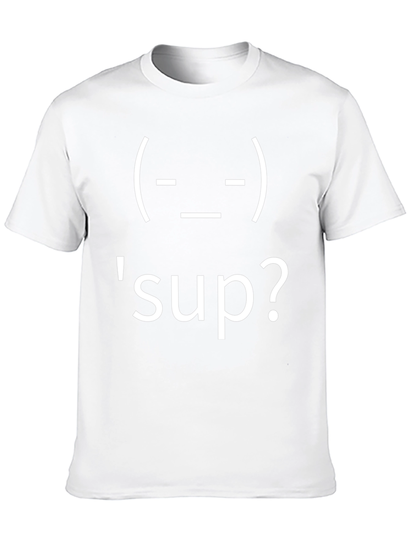 Shrug Emoji Sup? T-Shirt - Funny Casual Tee