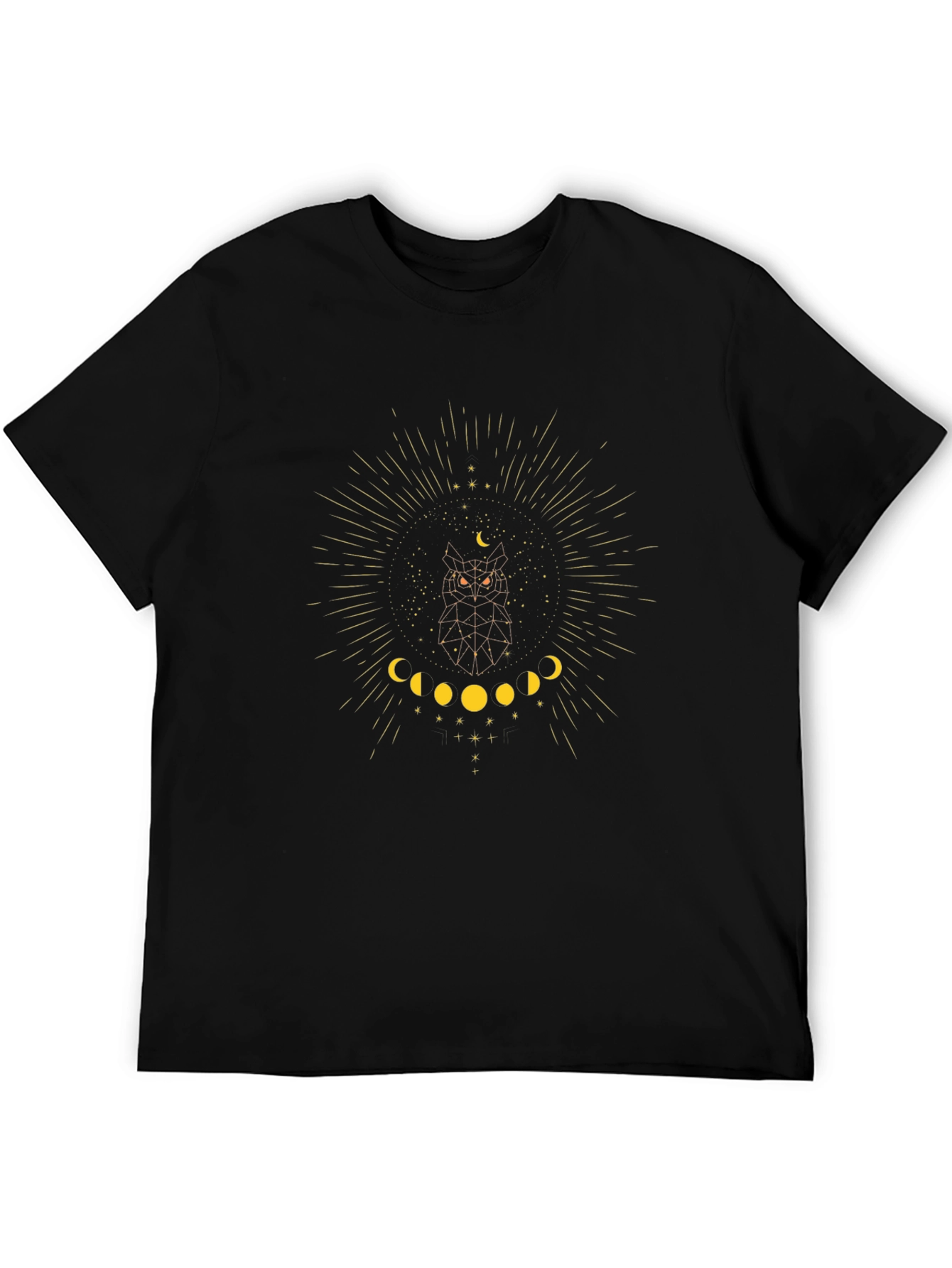 Celestial Owl Graphic Tee - Black