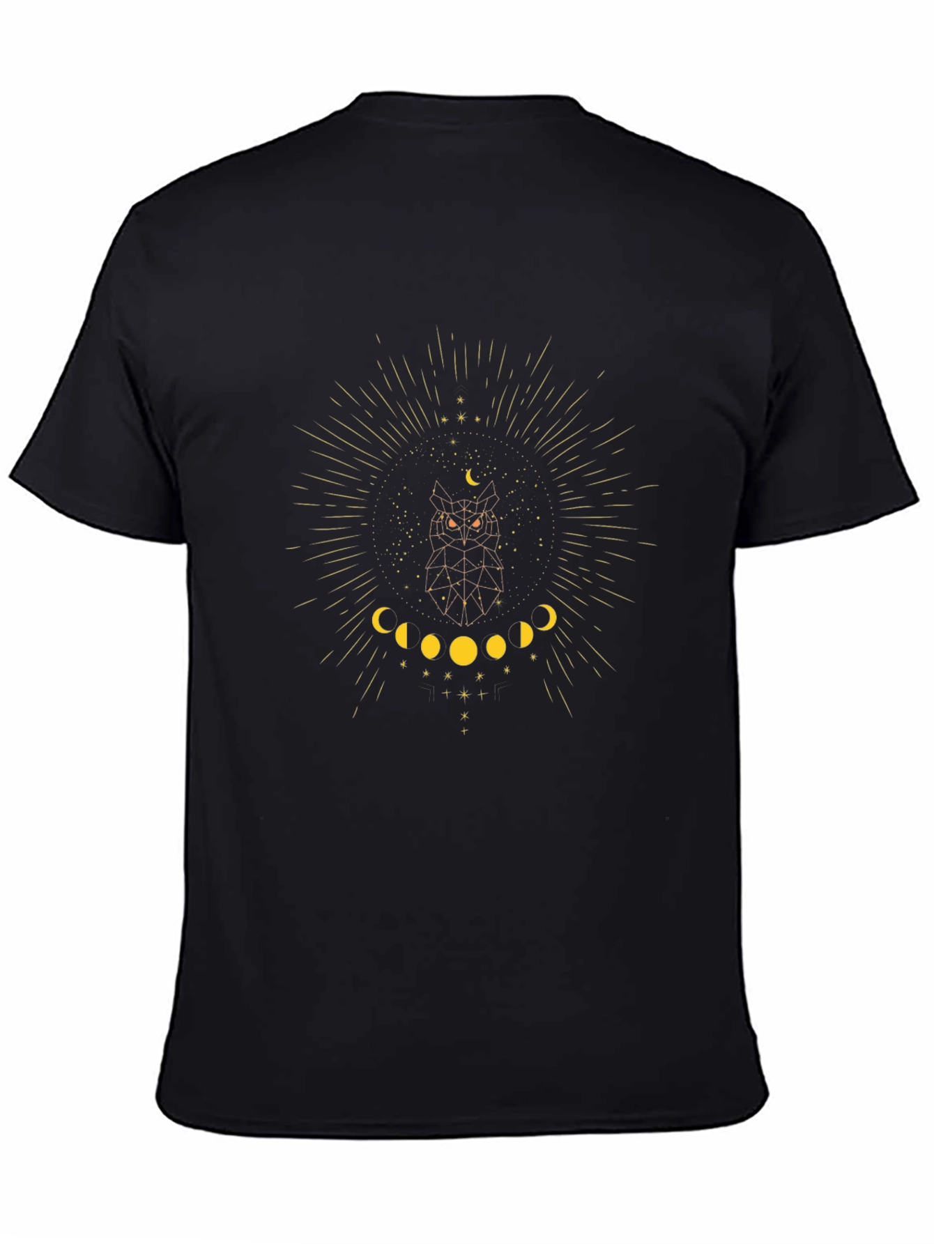 Celestial Owl Graphic Tee - Black