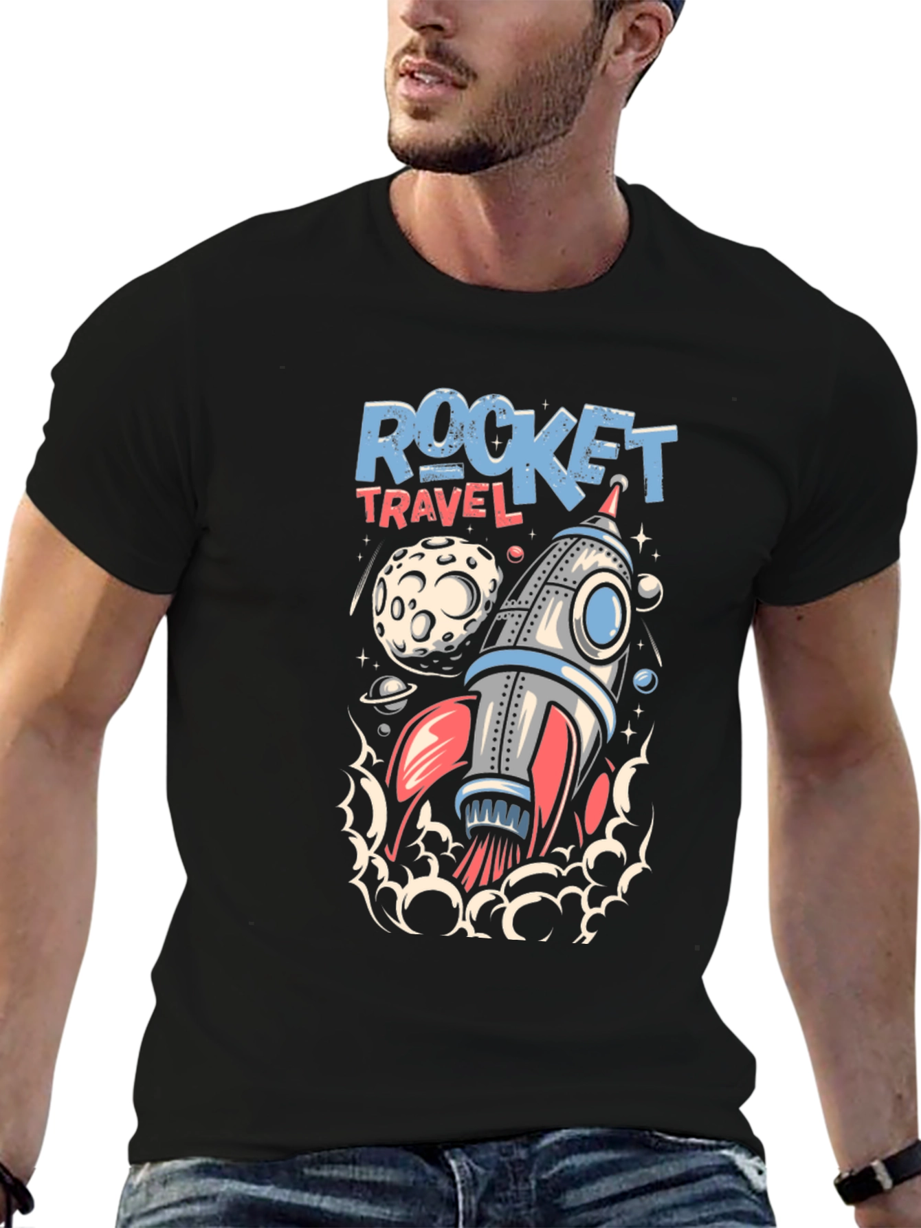 Rocket Travel T-Shirt - Space Adventure Tee